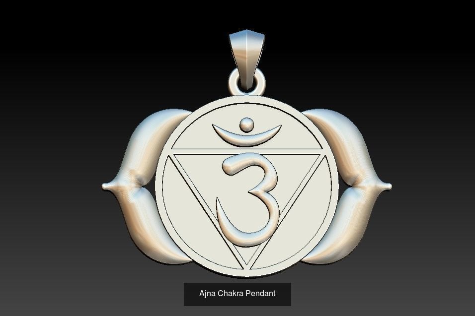 All Chakras Pendant 3D Model Collection_7