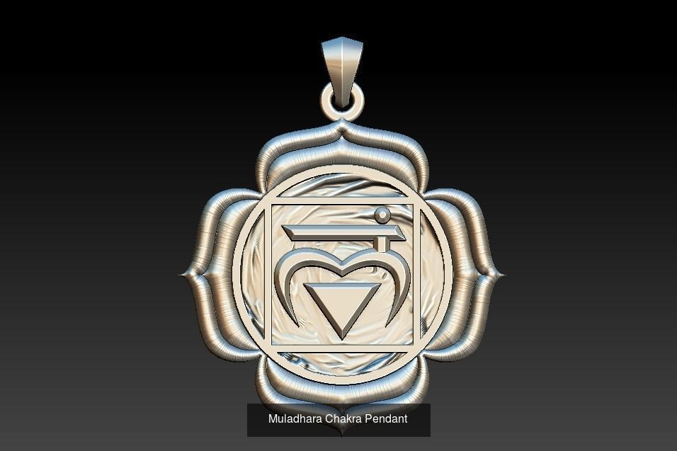 All Chakras Pendant 3D Model Collection_5