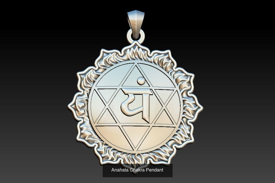 All Chakras Pendant 3D Model Collection_3