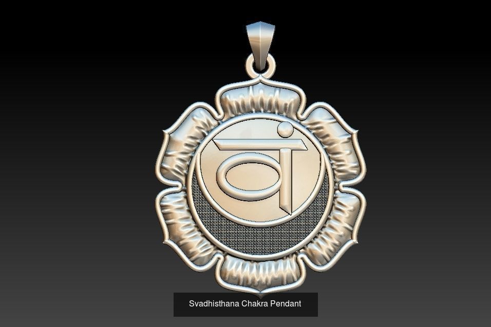 All Chakras Pendant 3D Model Collection_4