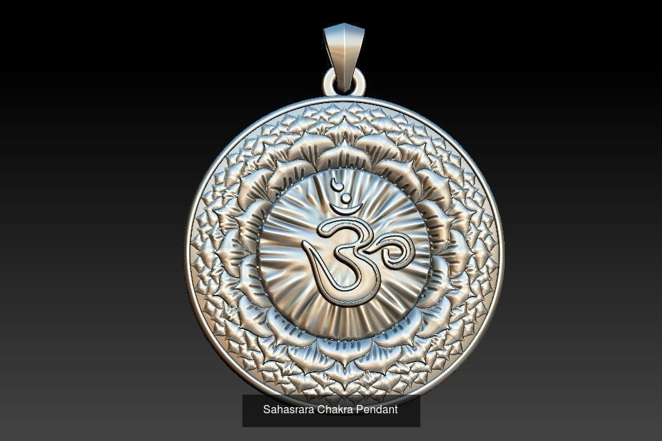 All Chakras Pendant 3D Model Collection_6