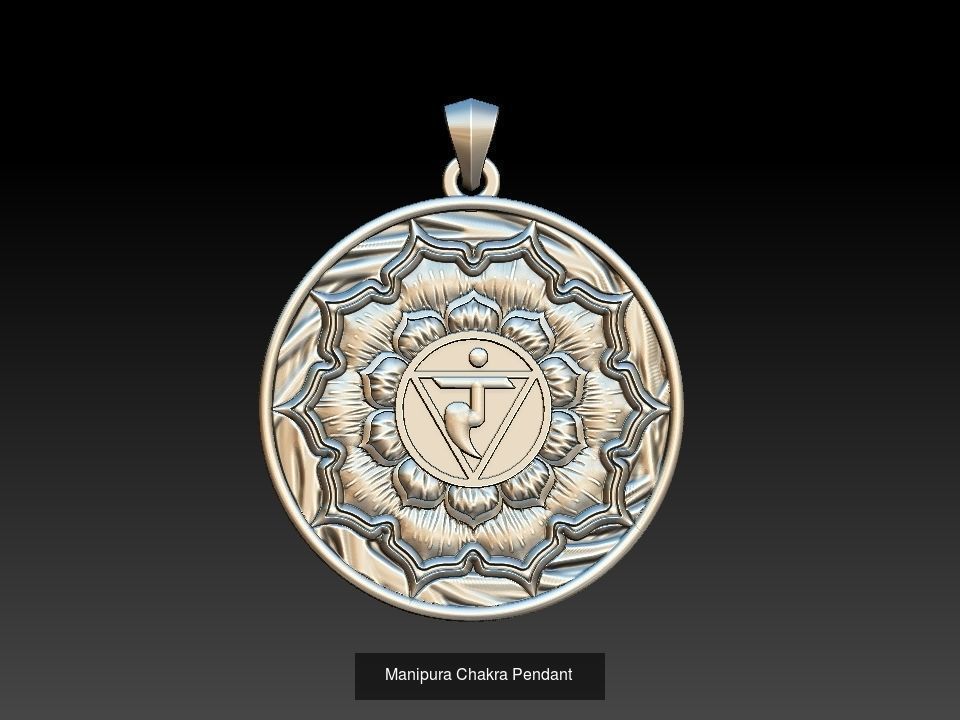 All Chakras Pendant 3D Model Collection_1