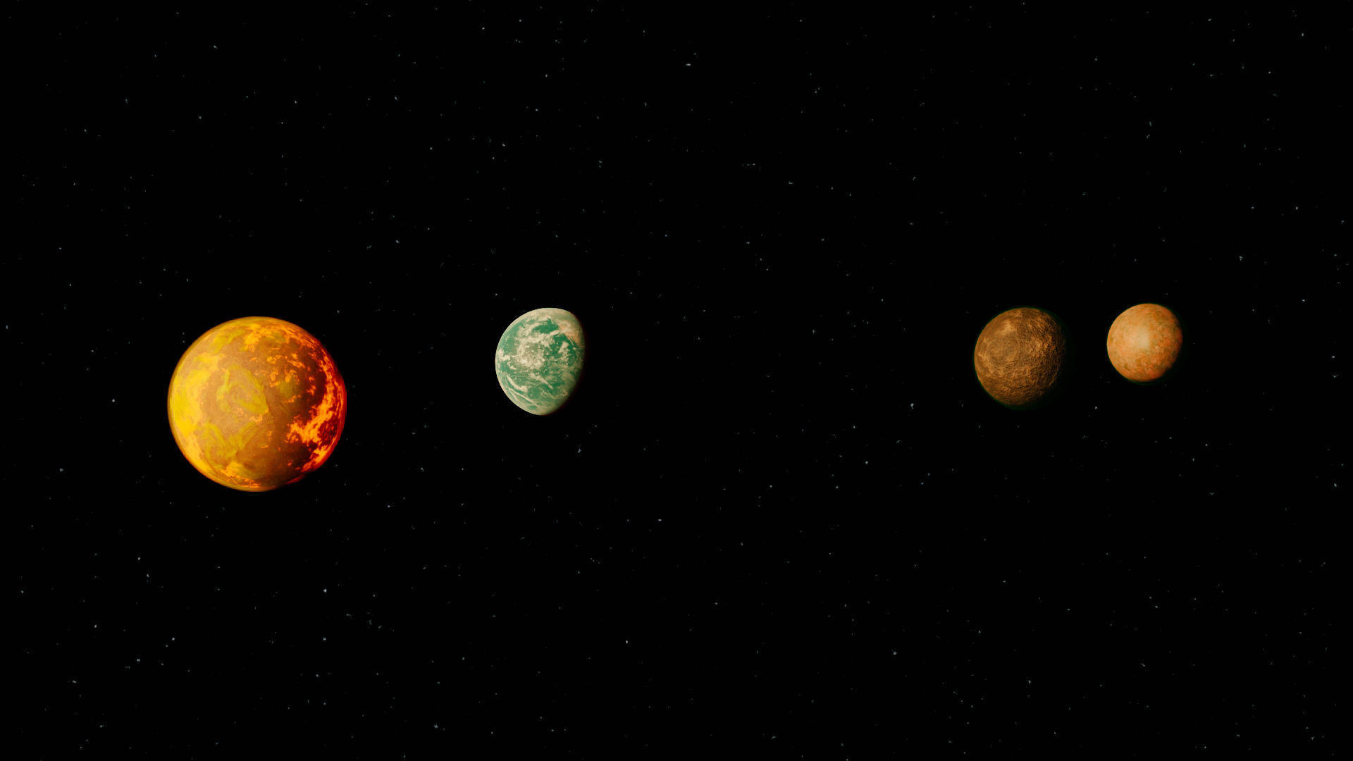 Collection of 3d planet models by Nikdox Low-poly 3D model_1