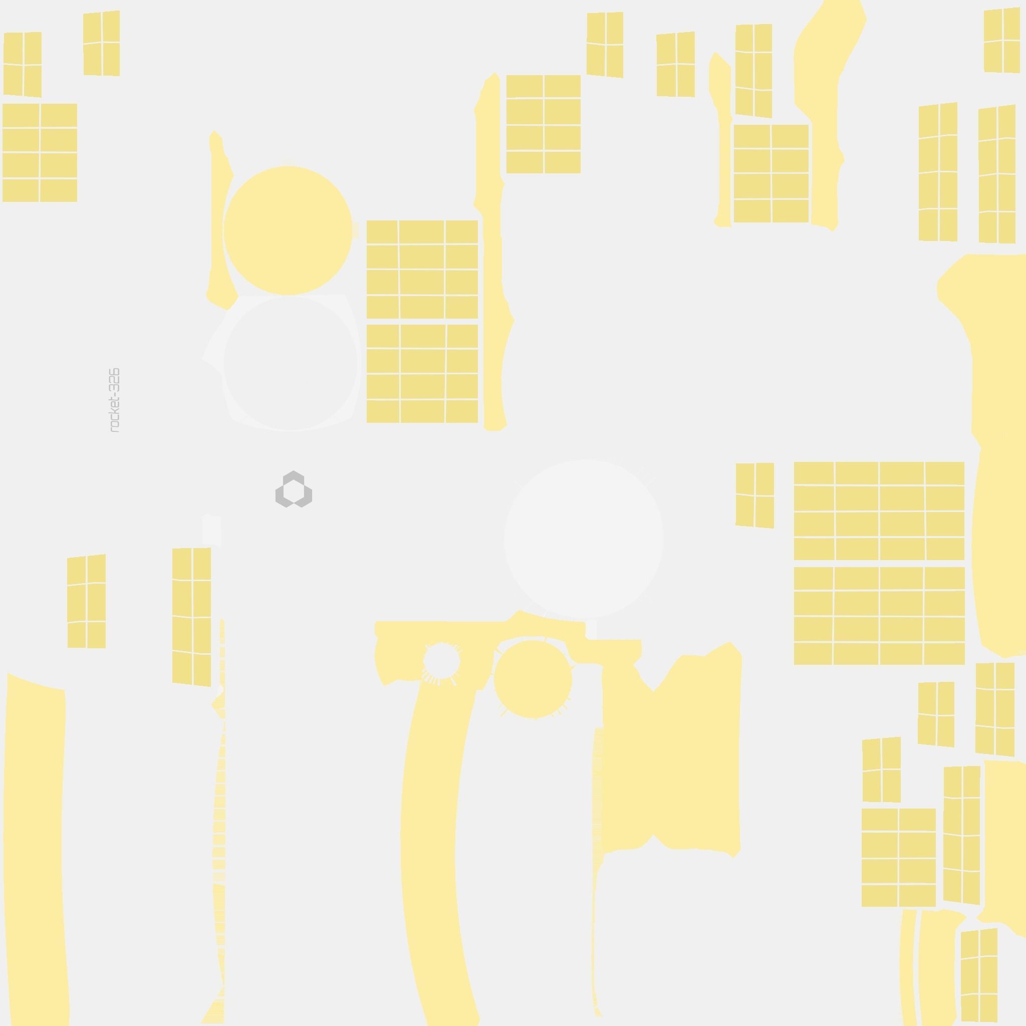 Satellite C02 Gold - SciFi Space Design Low-poly 3D model_19