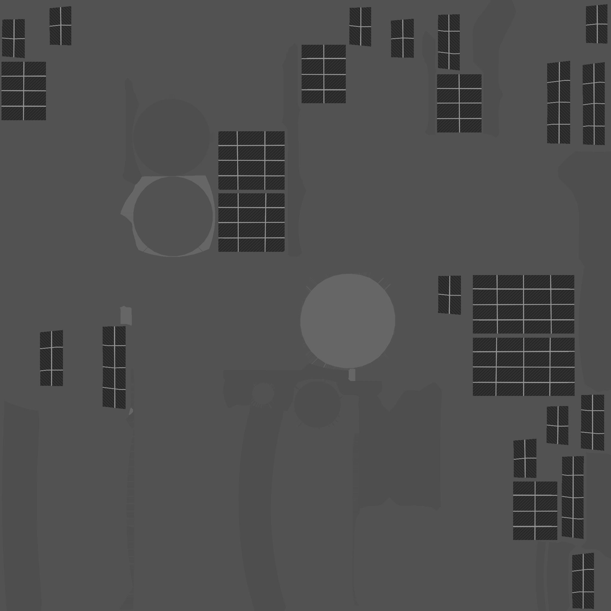 Satellite C02 Gold - SciFi Space Design Low-poly 3D model_24