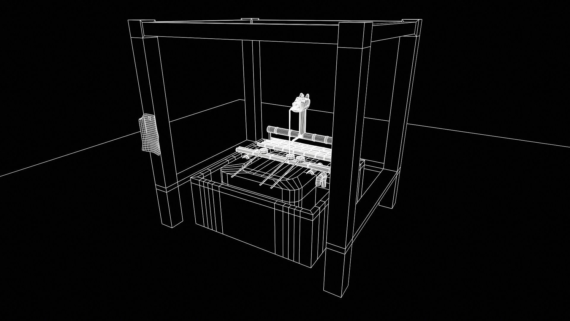 Temizuya - Japanese water Purification Basin Low-poly 3D model_11