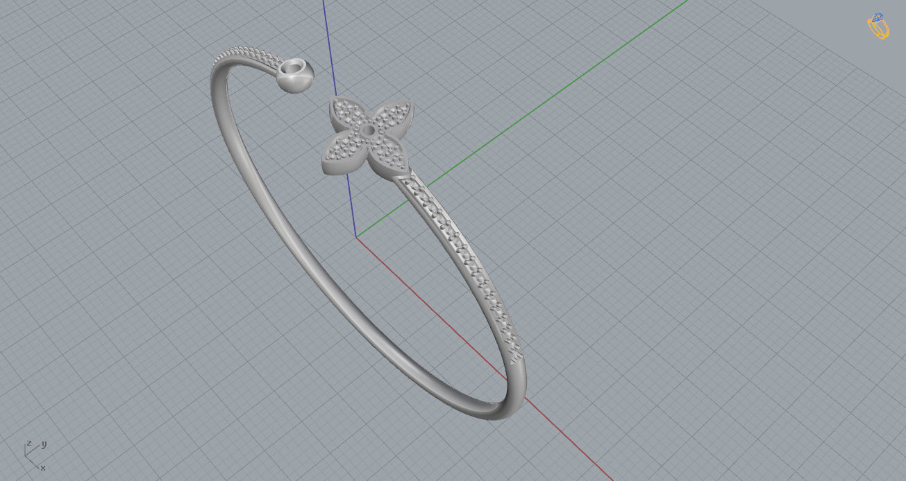 Louis Vuitton Bracelet 3D print model_14