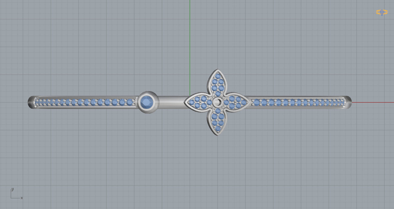 Louis Vuitton Bracelet 3D print model_7