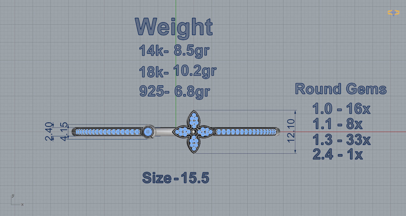 Louis Vuitton Bracelet 3D print model_4