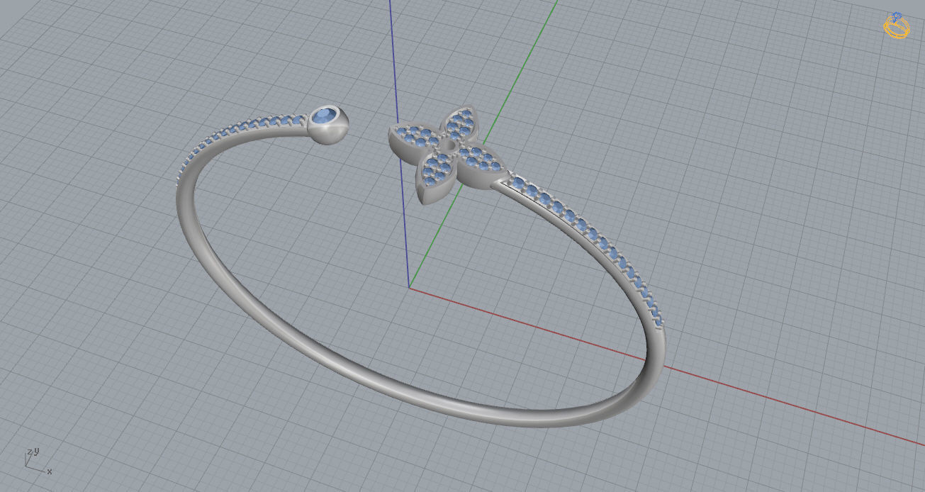 Louis Vuitton Bracelet 3D print model_8