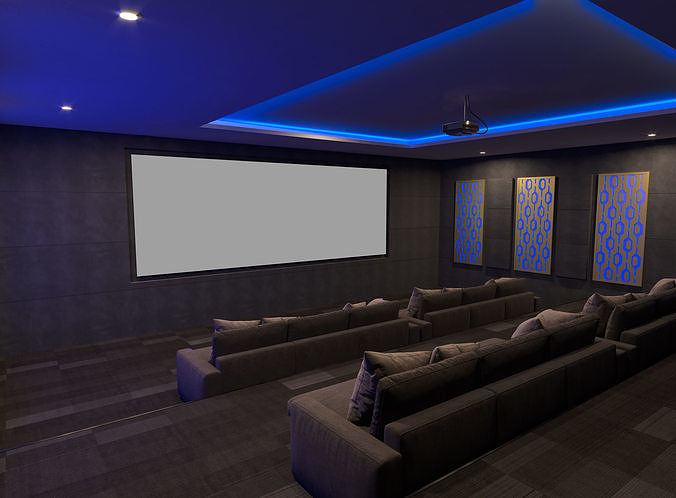Realistic Home Cinema 3D Model 3D model
