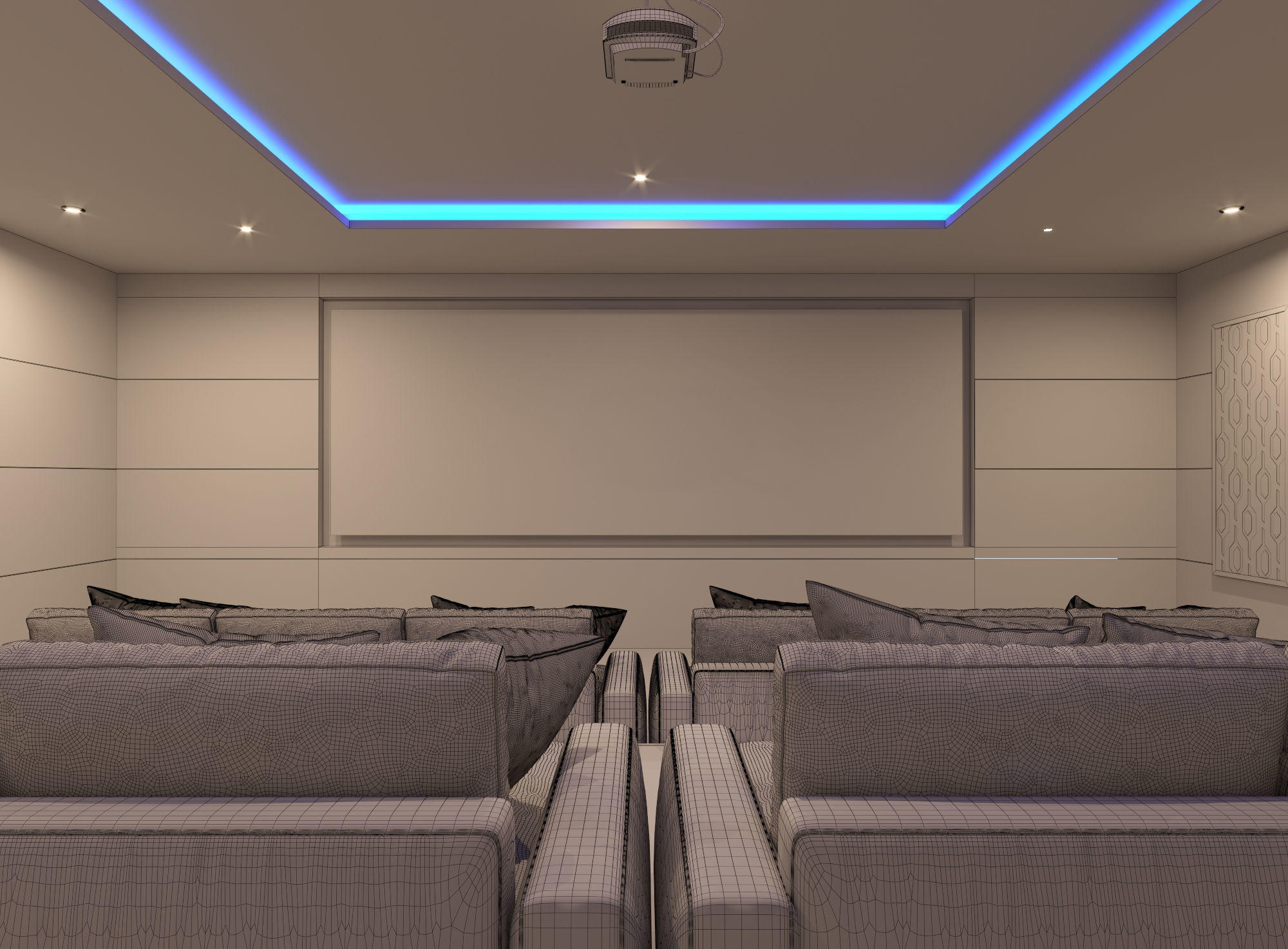 Realistic Home Cinema 3D Model 3D model_5