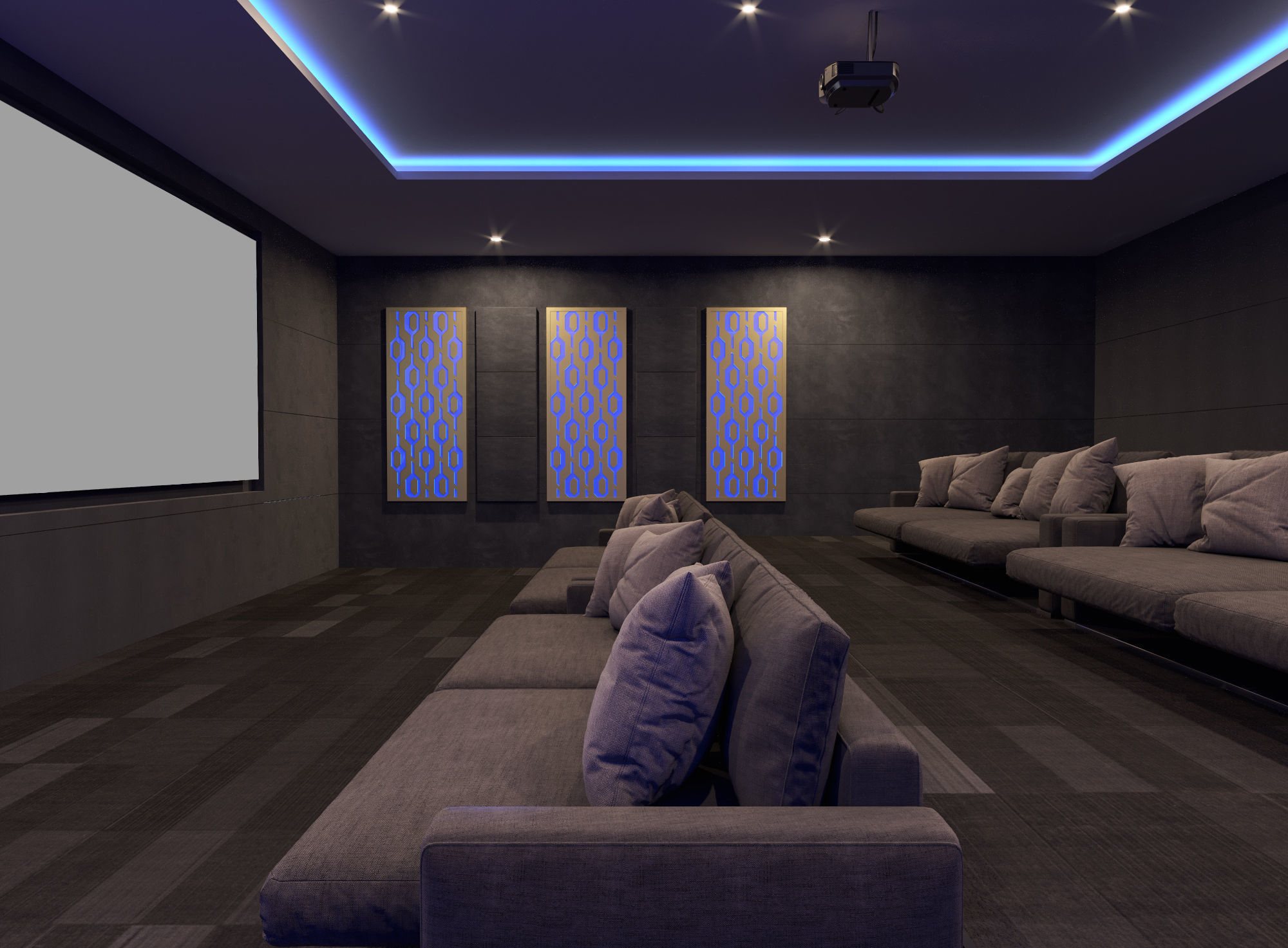 Realistic Home Cinema 3D Model 3D model_1