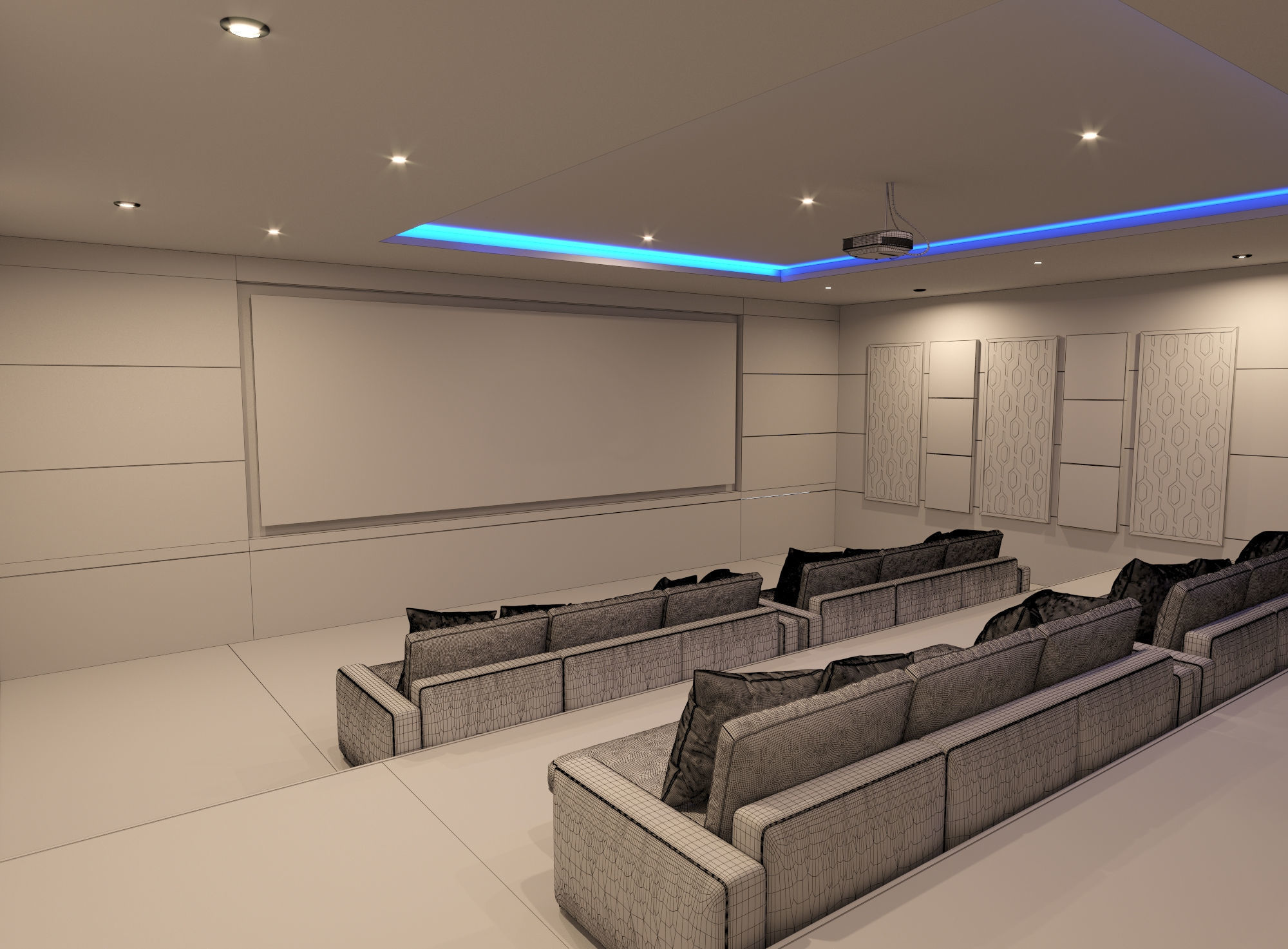 Realistic Home Cinema 3D Model 3D model_6