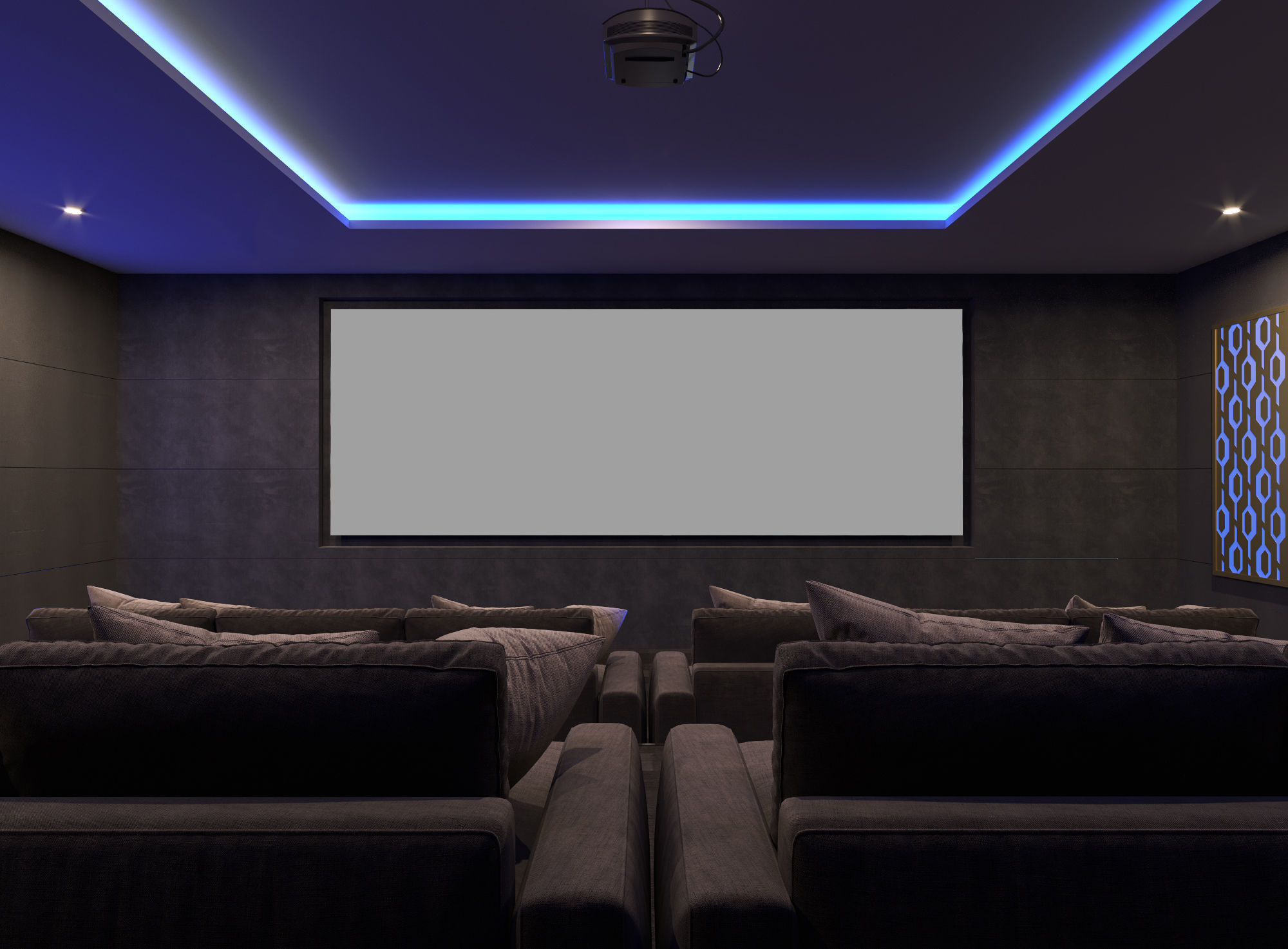 Realistic Home Cinema 3D Model 3D model_3