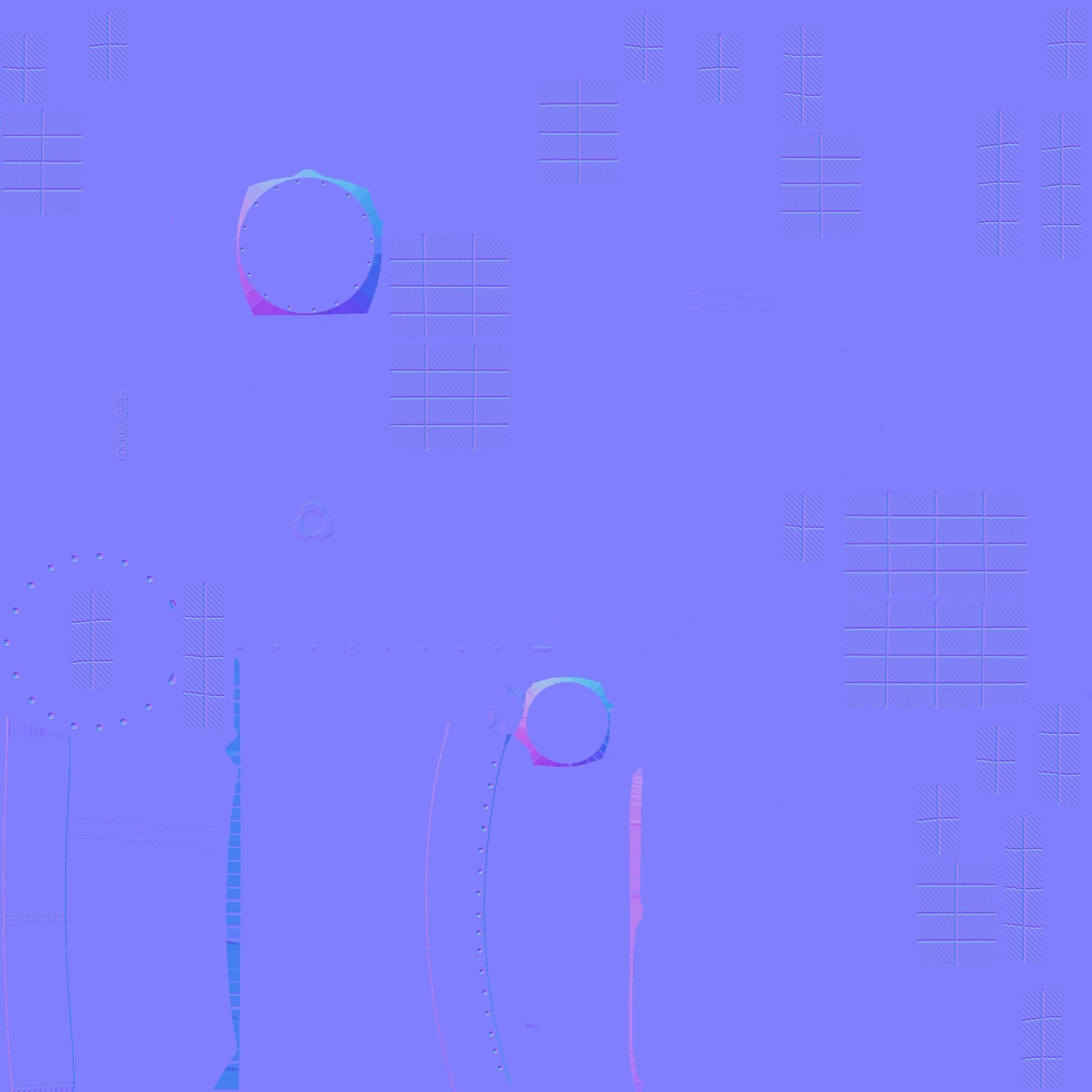 Satellite C03 White Blue - SciFi Space Design Low-poly 3D model_23