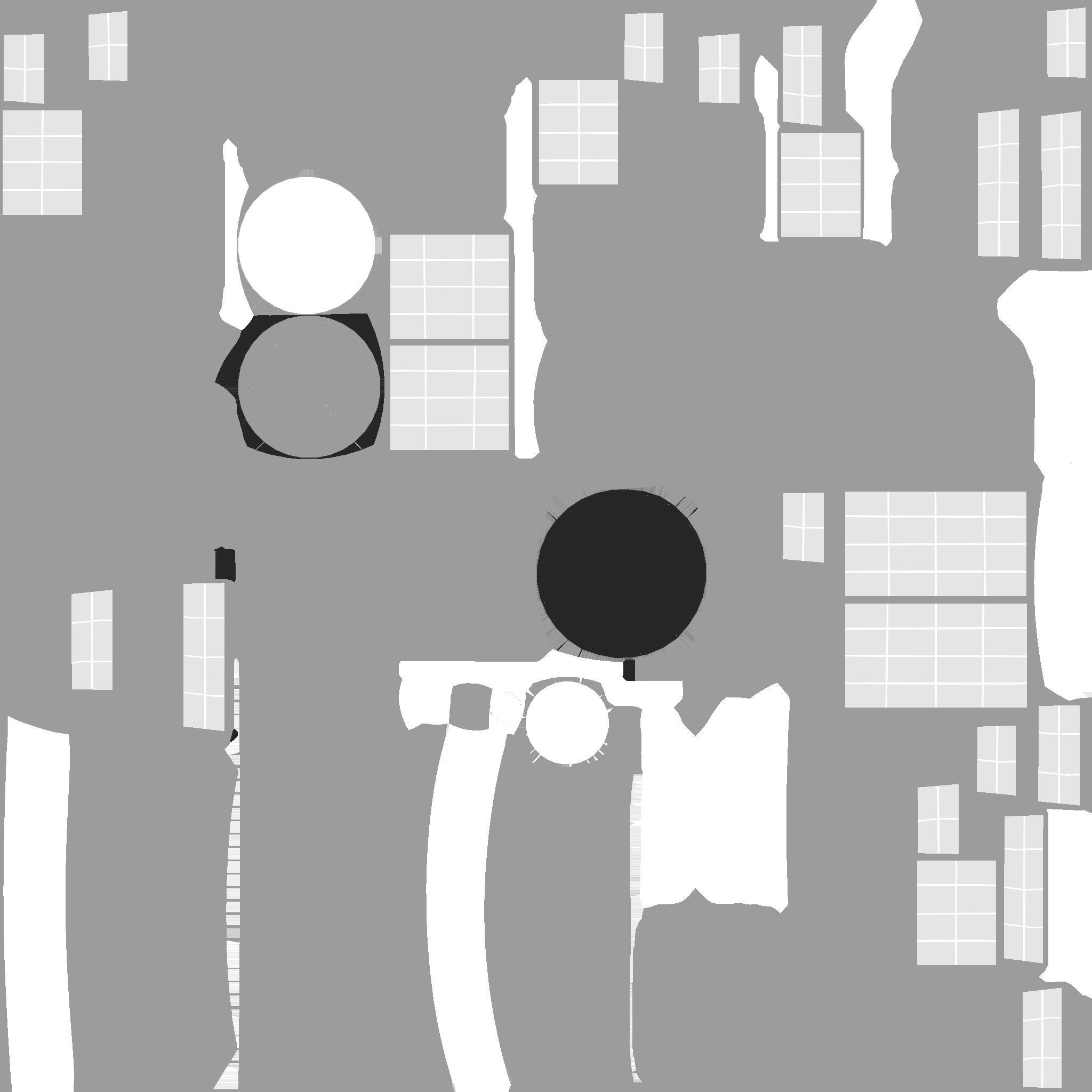 Satellite C03 White Blue - SciFi Space Design Low-poly 3D model_22