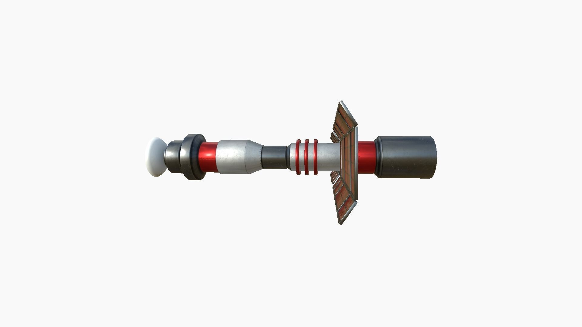 Satellite C04 Steel Red - SciFi Space Design Free low-poly 3D model_4