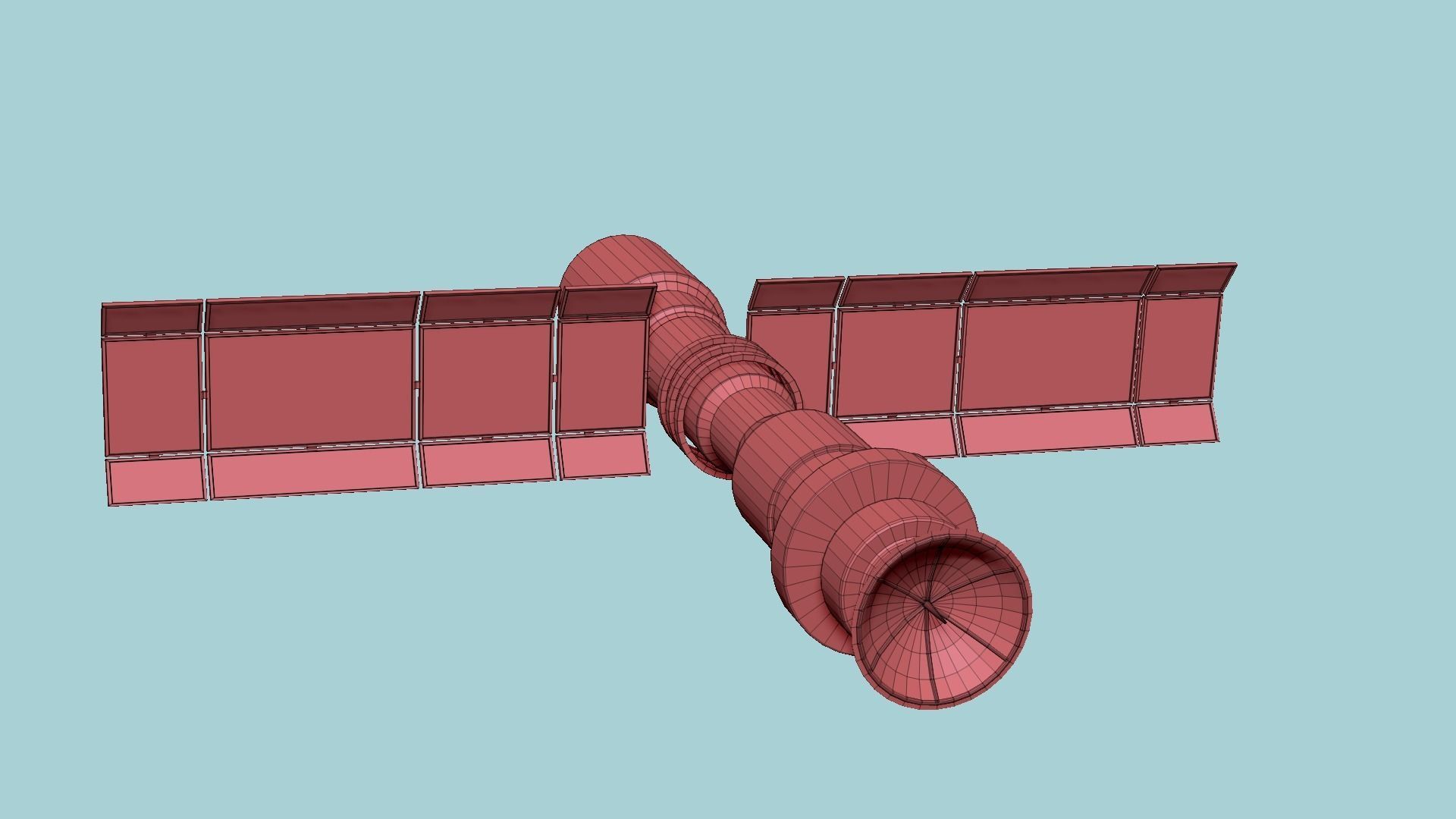Satellite C04 Steel Red - SciFi Space Design Free low-poly 3D model_17