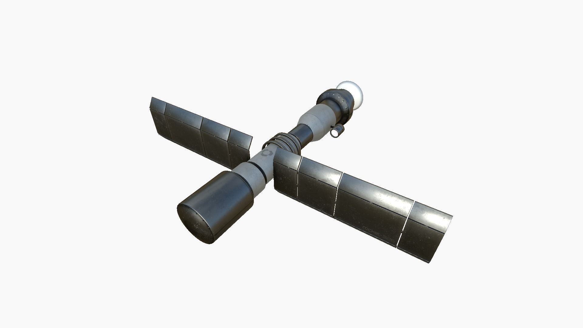 Satellite C05 Steel Blue - SciFi Space Design Low-poly 3D model_1