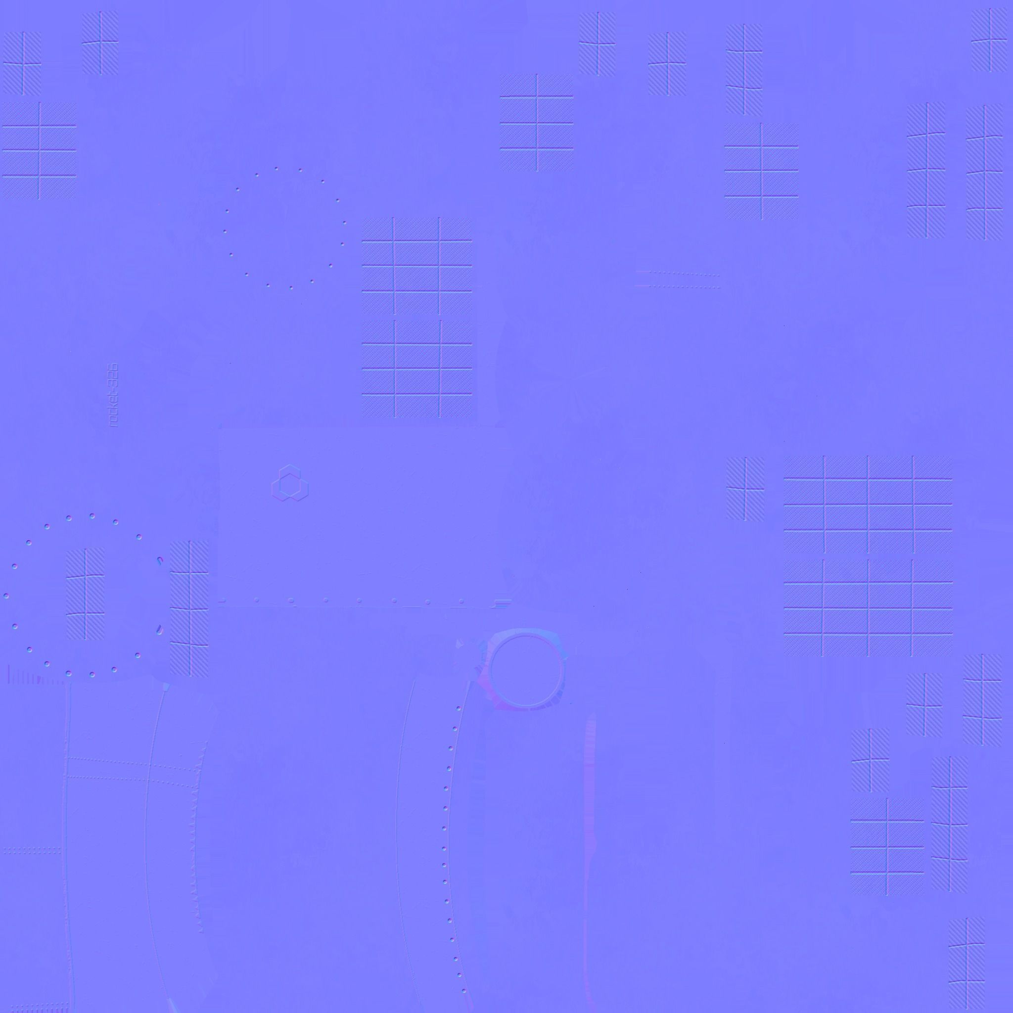 Satellite C05 Steel Blue - SciFi Space Design Low-poly 3D model_23