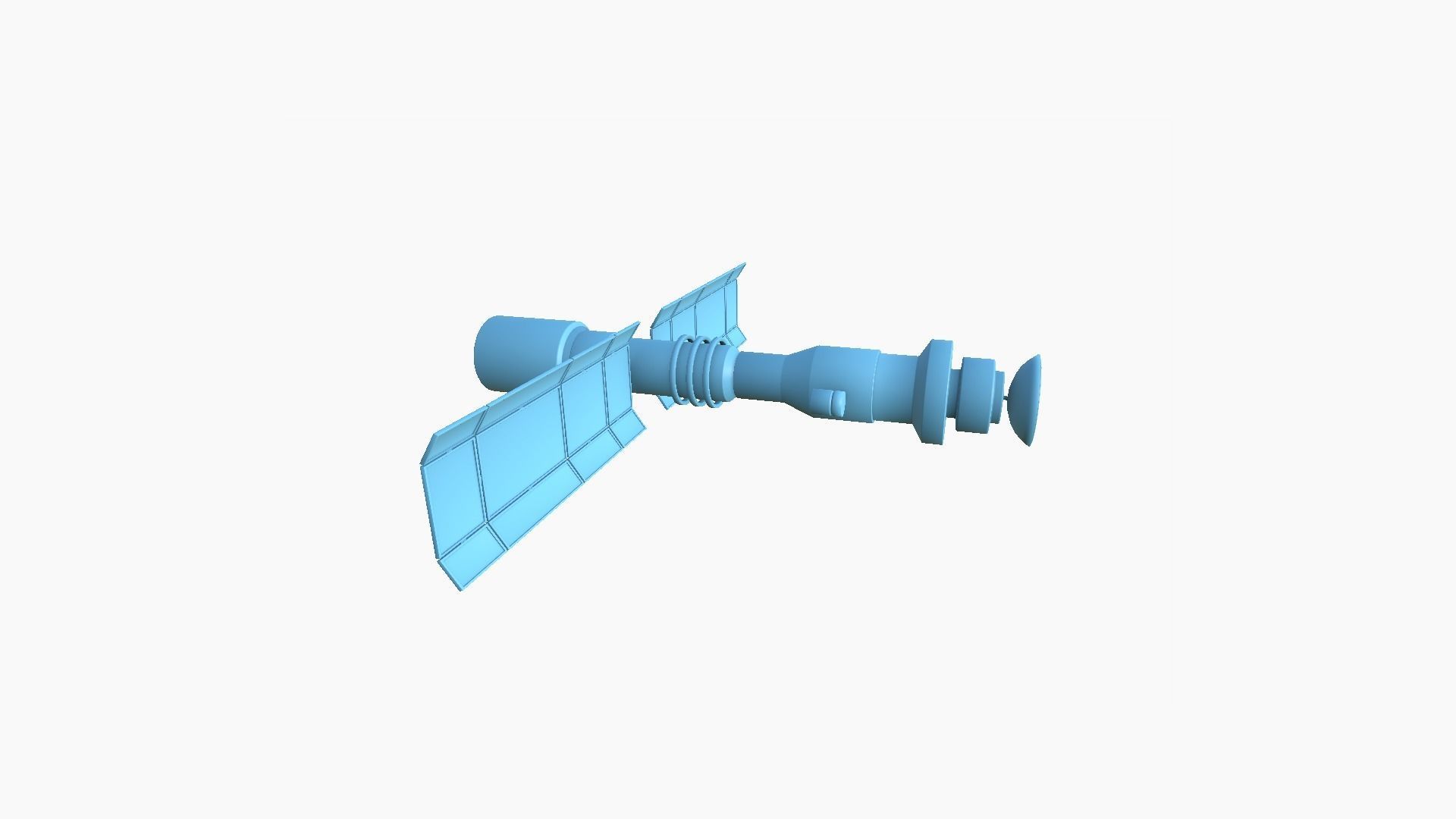 Satellite C05 Steel Blue - SciFi Space Design Low-poly 3D model_8