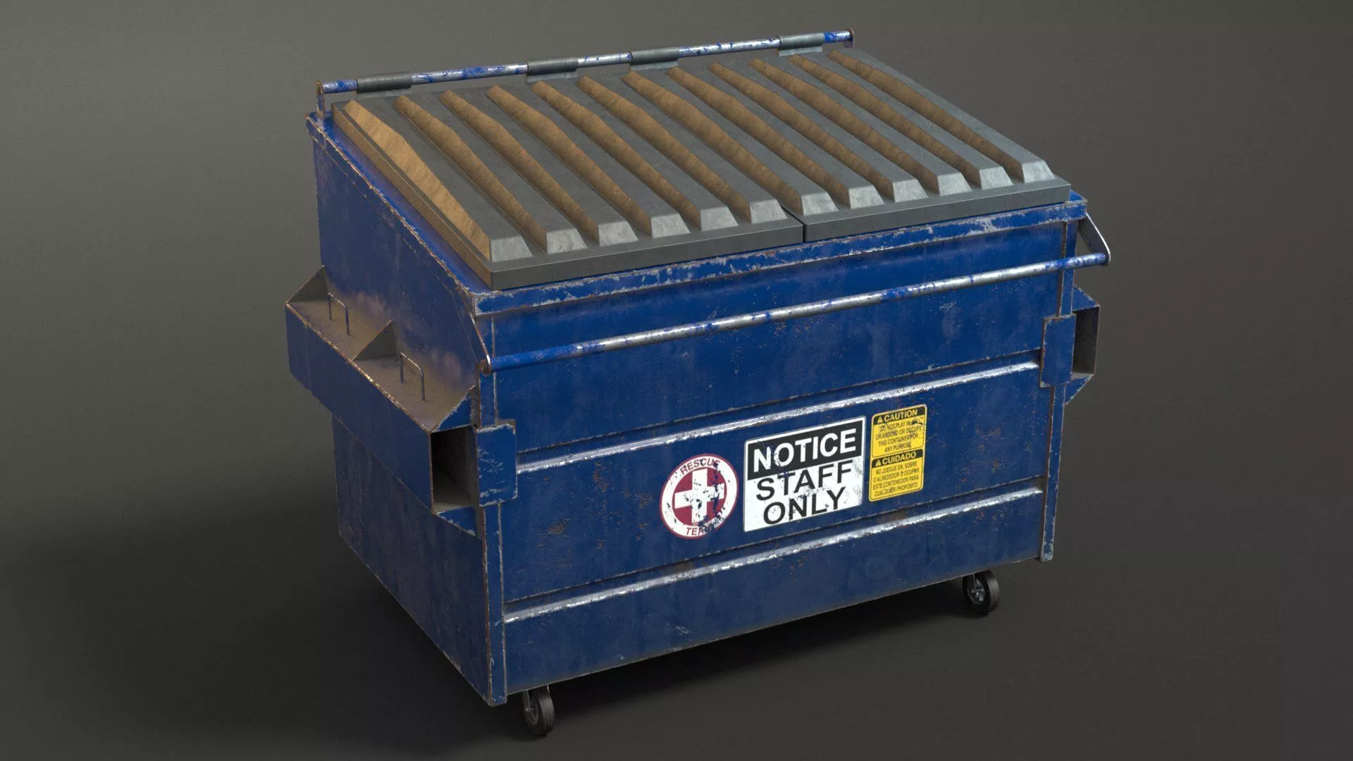 Old Dumpster Low-poly 3D model