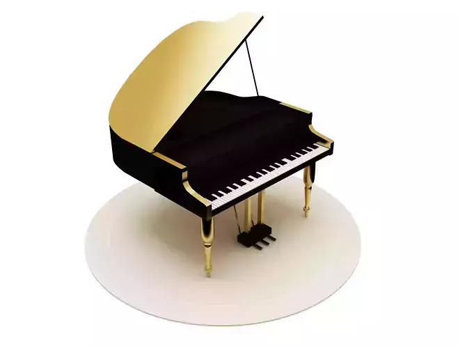 luxury piano music 3D model