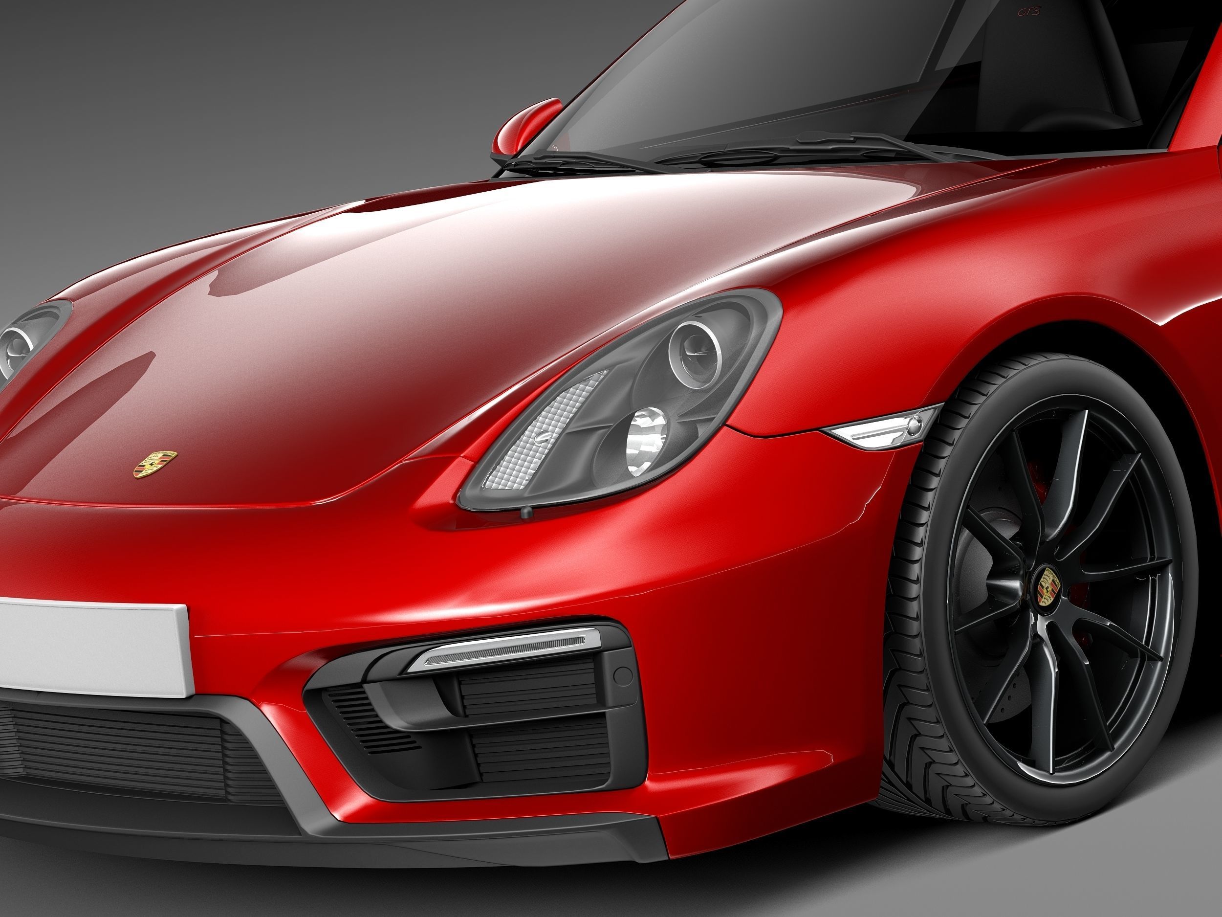 Porsche Cayman GTS 2014 3D model_2
