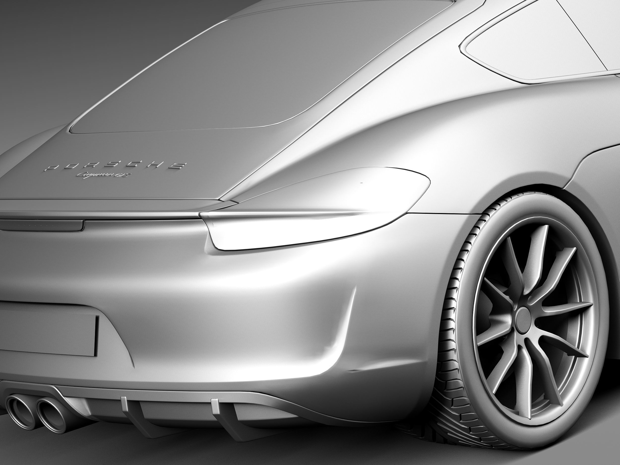 Porsche Cayman GTS 2014 3D model_11