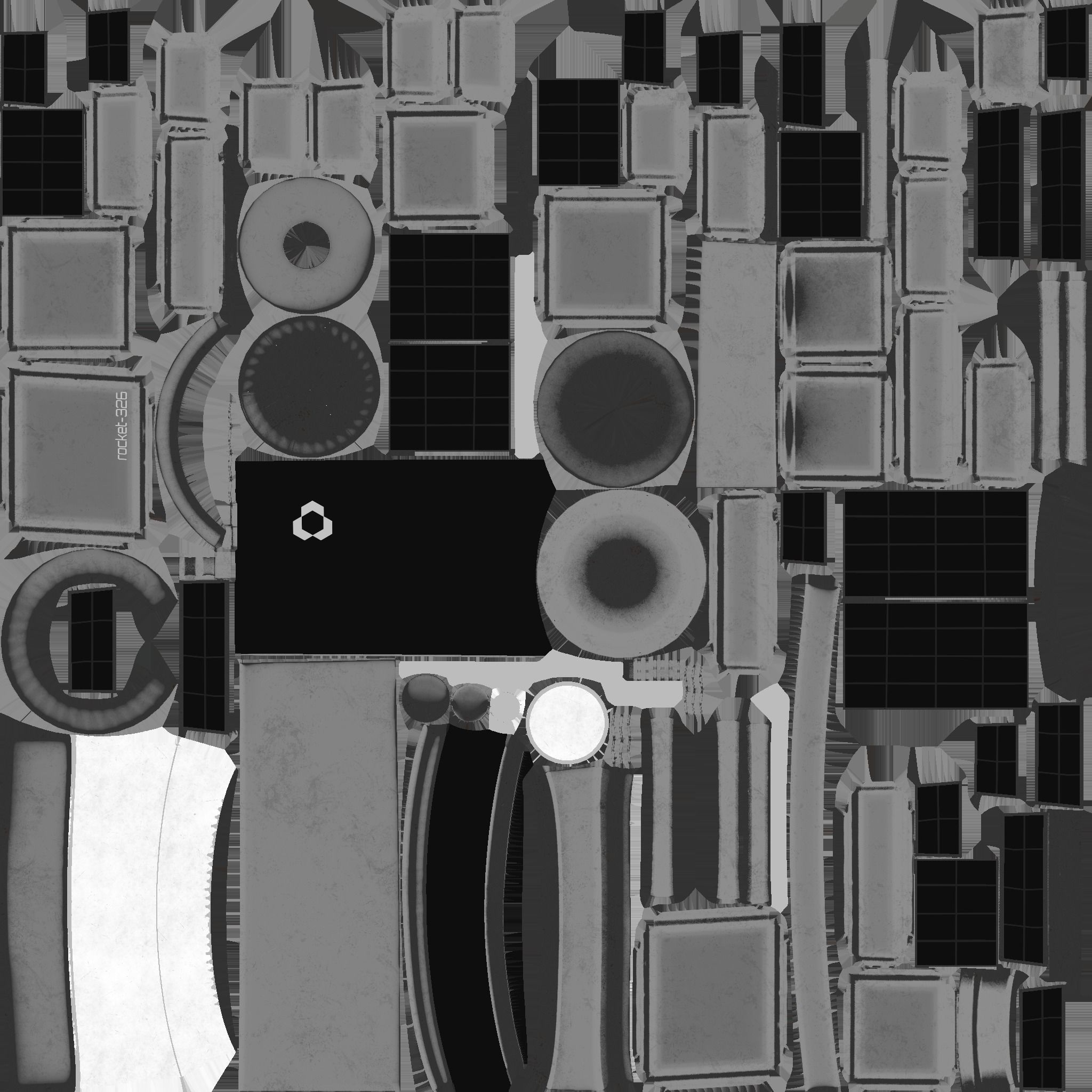 Satellite C06 Steel Black - SciFi Space Design Low-poly 3D model_19