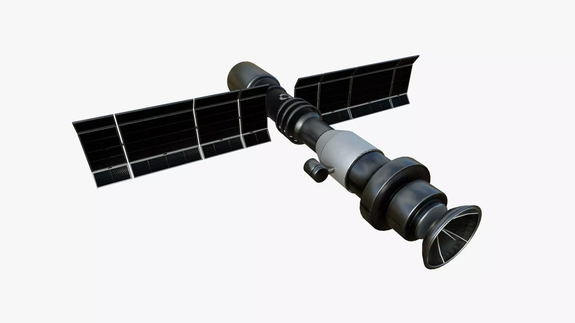 Satellite C06 Steel Black - SciFi Space Design Low-poly 3D model_0