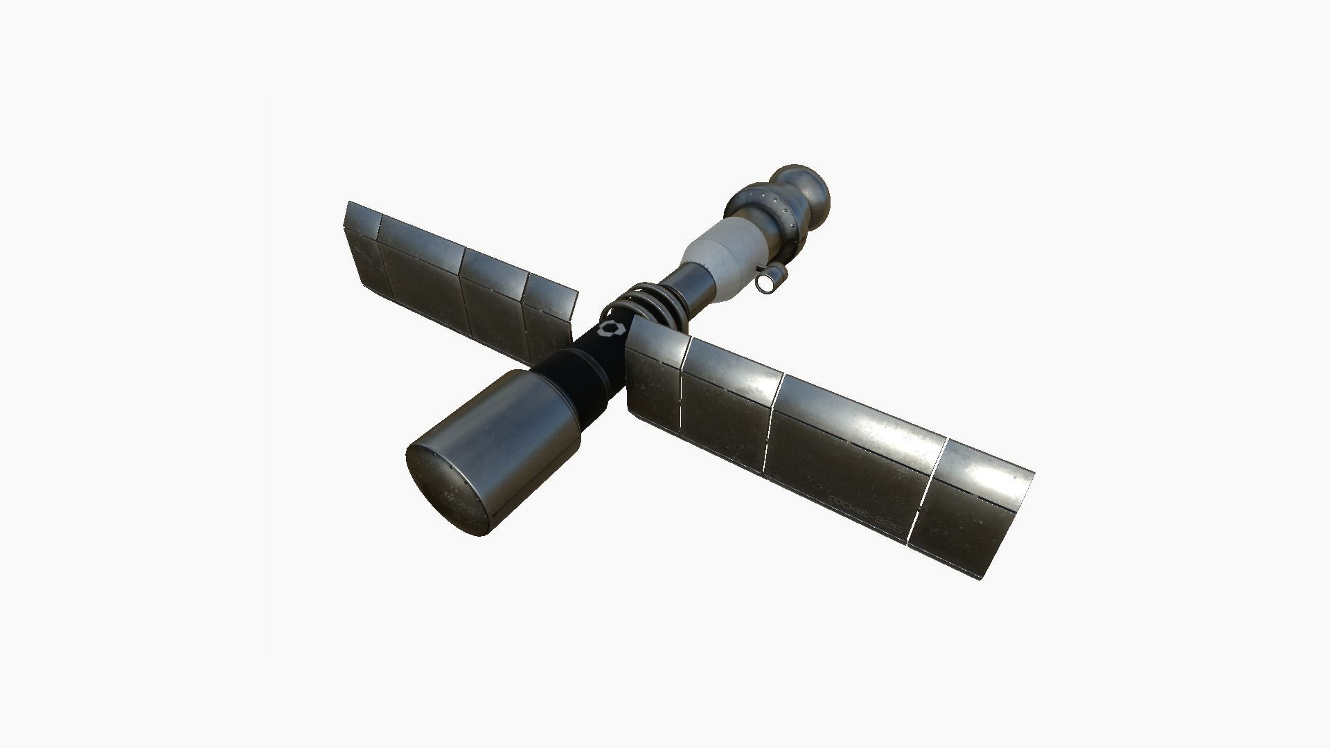 Satellite C06 Steel Black - SciFi Space Design Low-poly 3D model_1