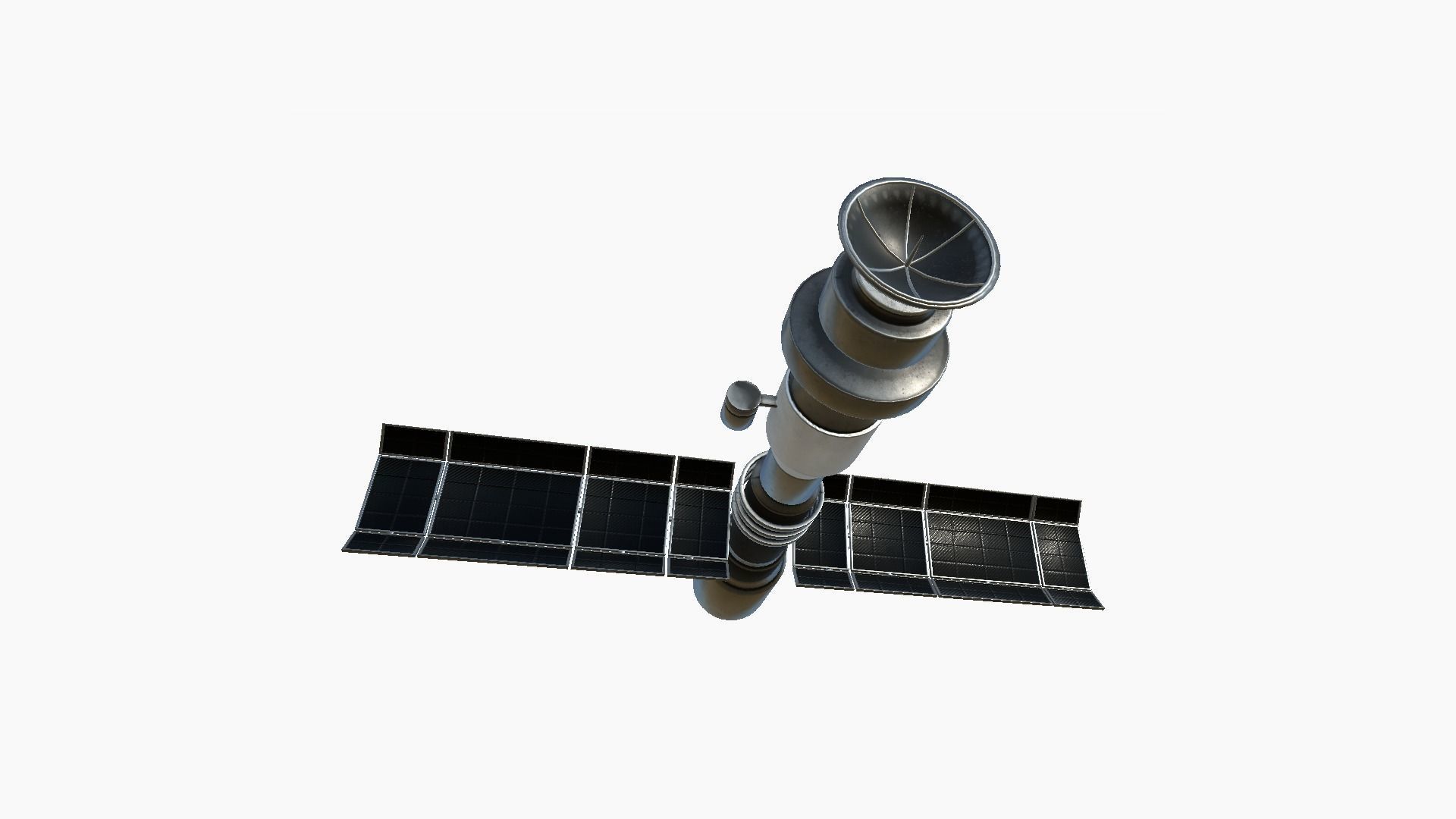 Satellite C06 Steel Black - SciFi Space Design Low-poly 3D model_2