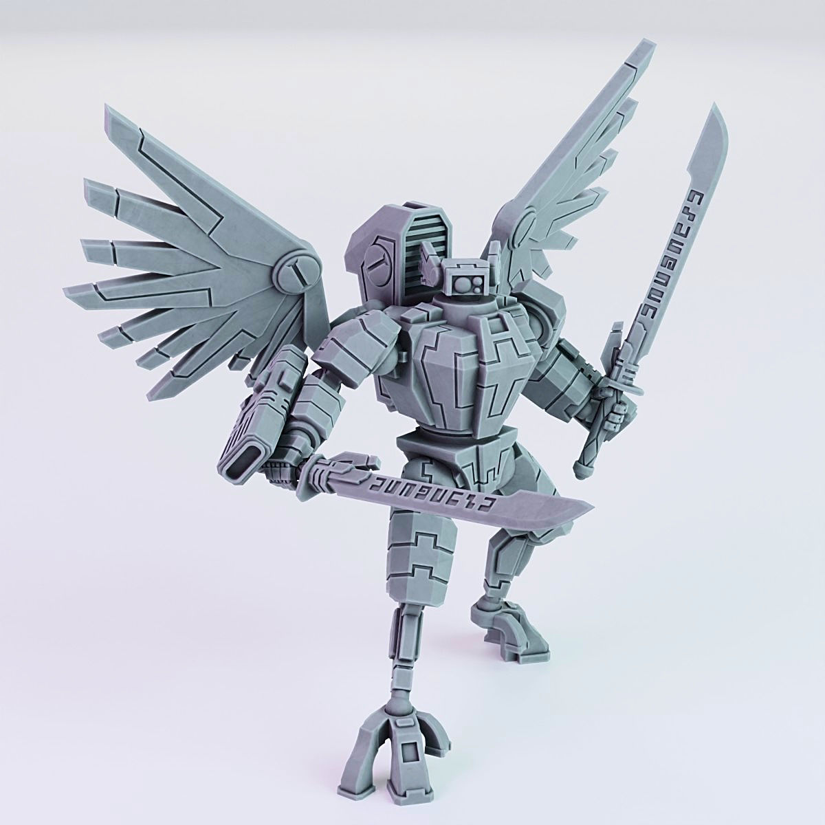 XE7 Angel Battlesuit Greater Good 3D print model_4