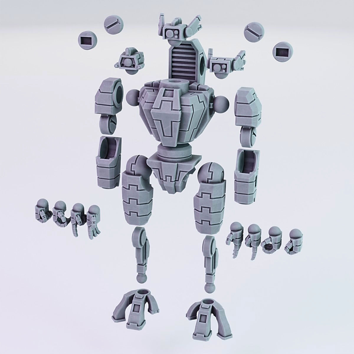 XE7 Angel Battlesuit Greater Good 3D print model_5