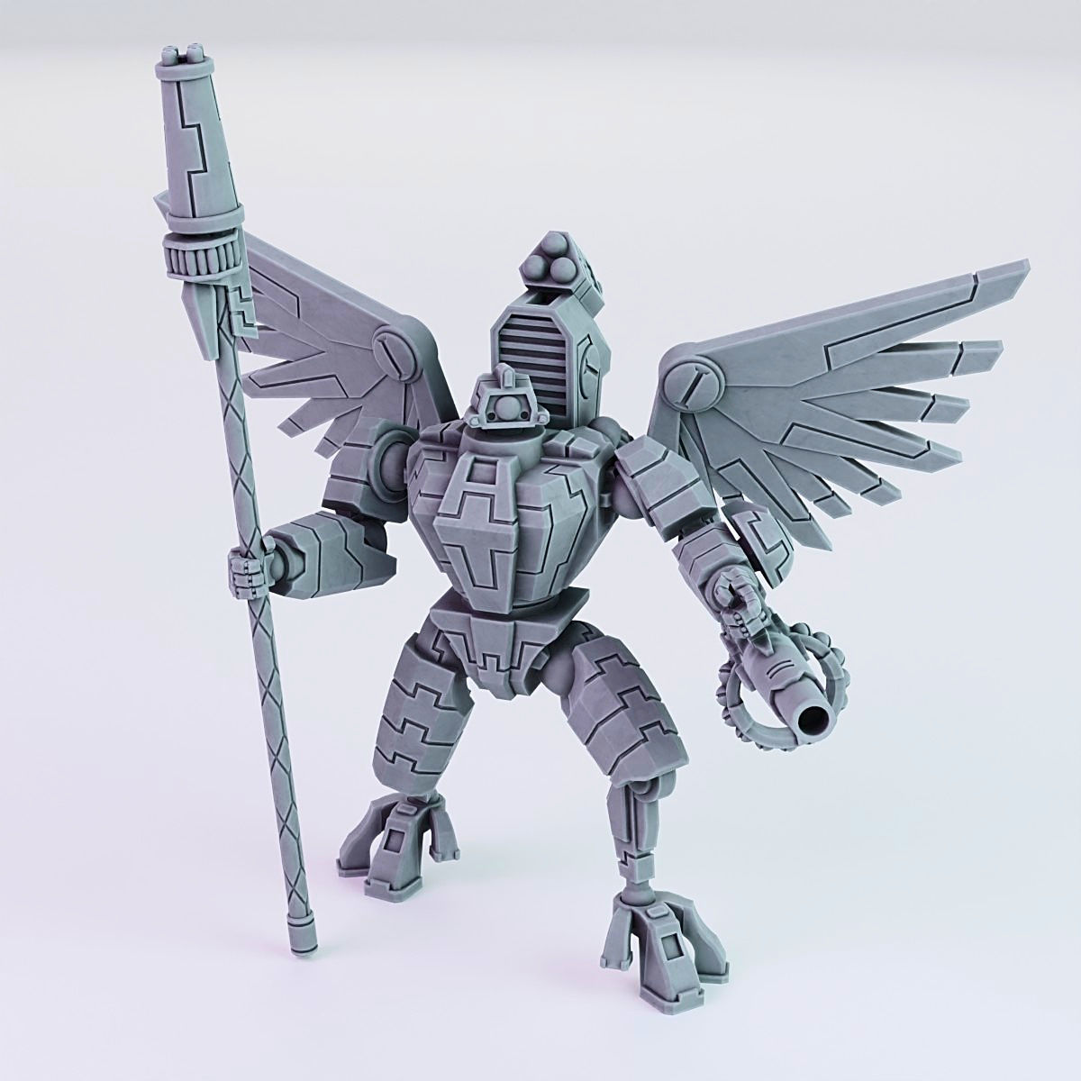 XE7 Angel Battlesuit Greater Good 3D print model_3