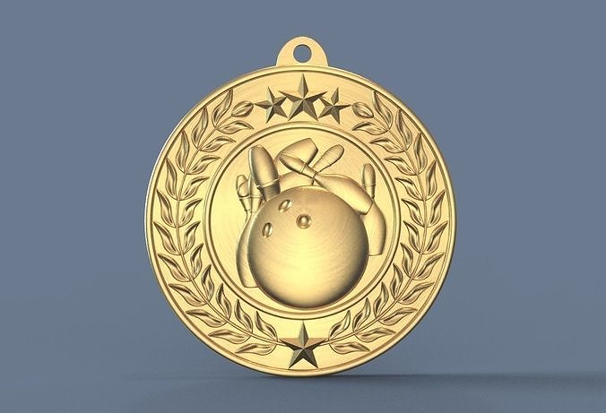 Bowling Award Medal 3D print model