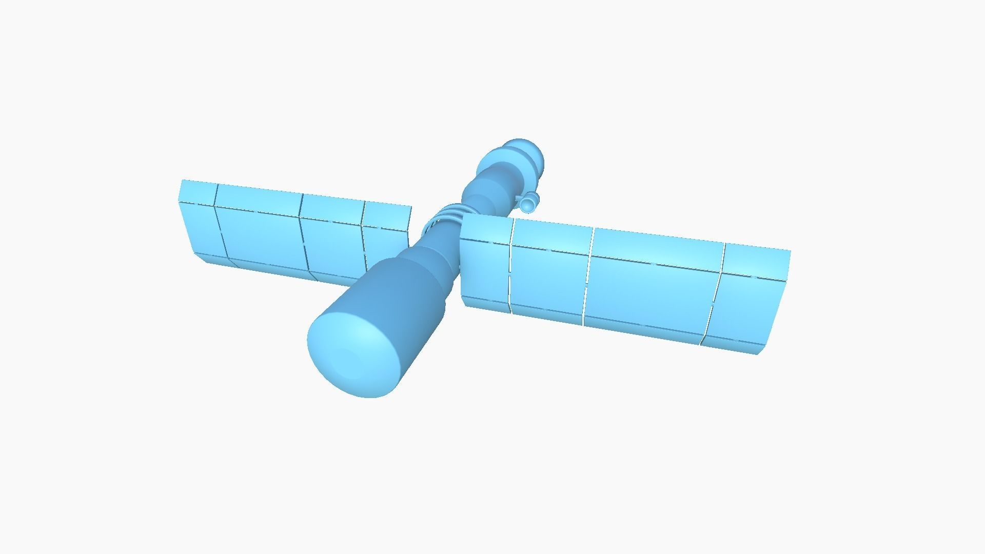 Satellite C07 Dirt Blue - SciFi Space Design Low-poly 3D model_10