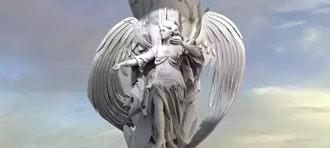 Goddess Statue with Face Sculpture 