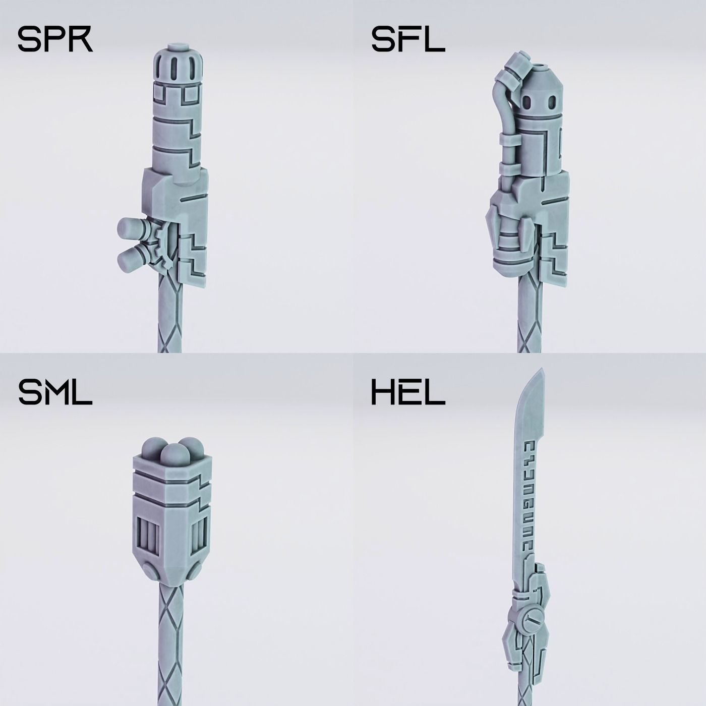 Melee and Staff Weapons  Greater Good  3D print model_2