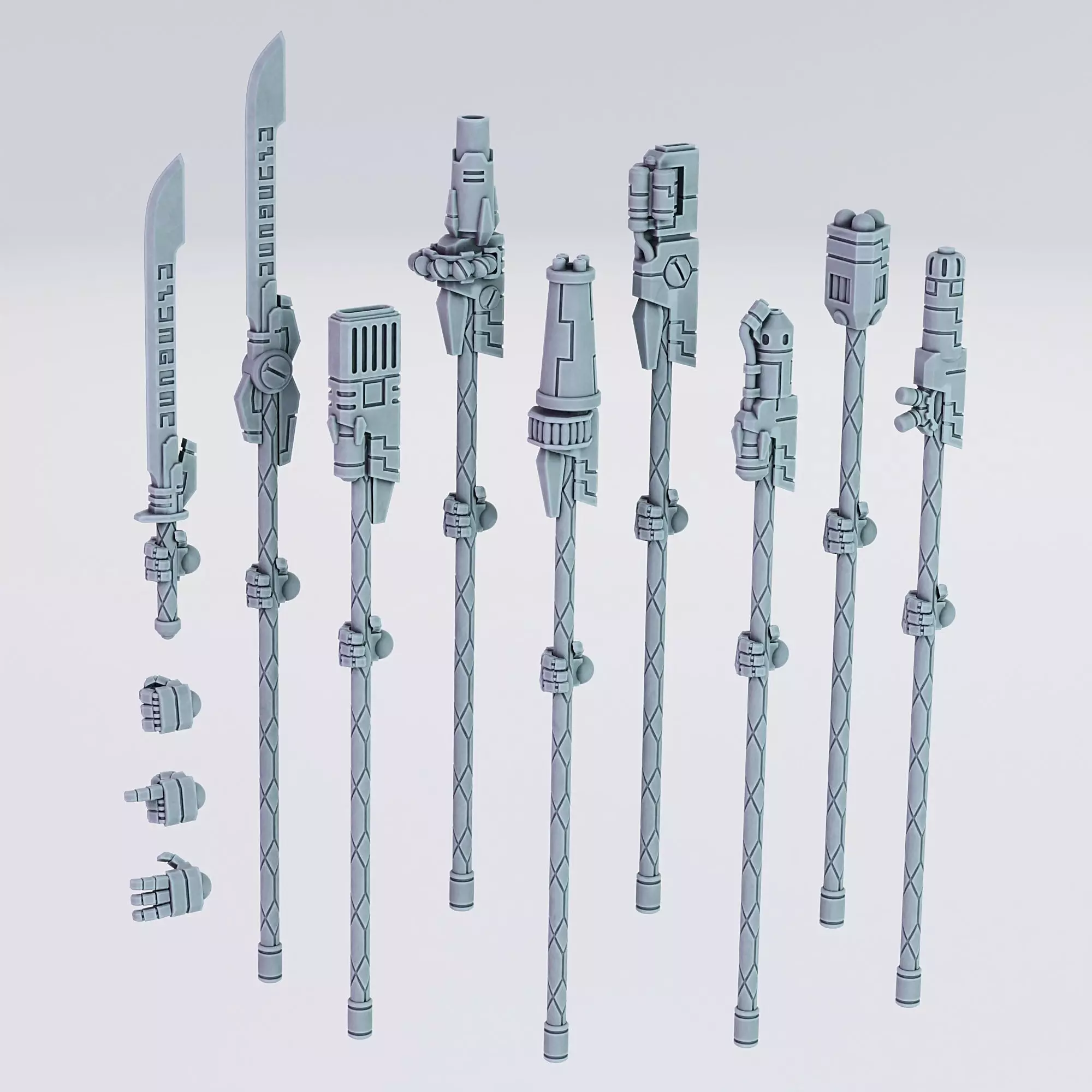 Melee and Staff Weapons  Greater Good  3D print model_0