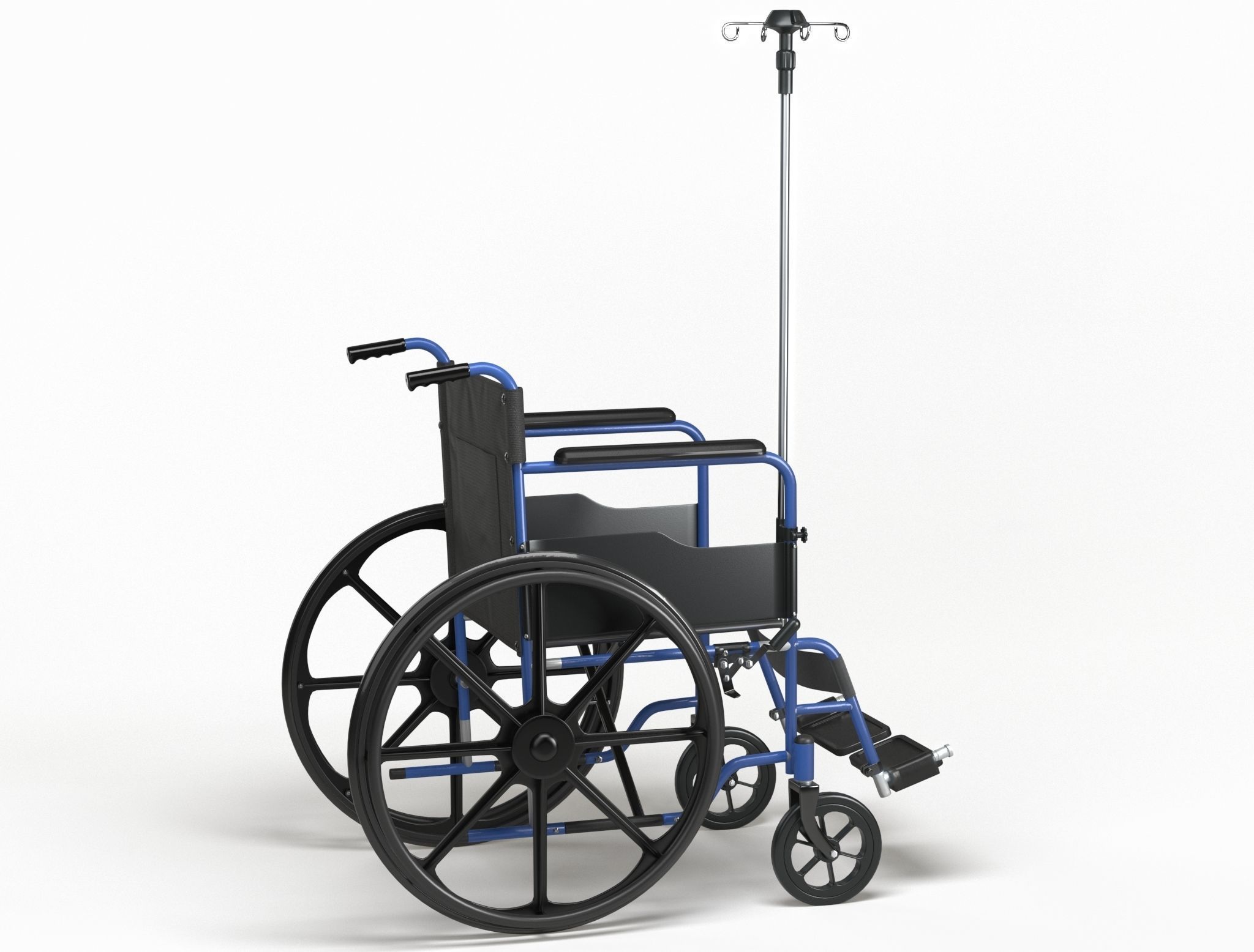 Wheel Chair  Low-poly 3D model_6