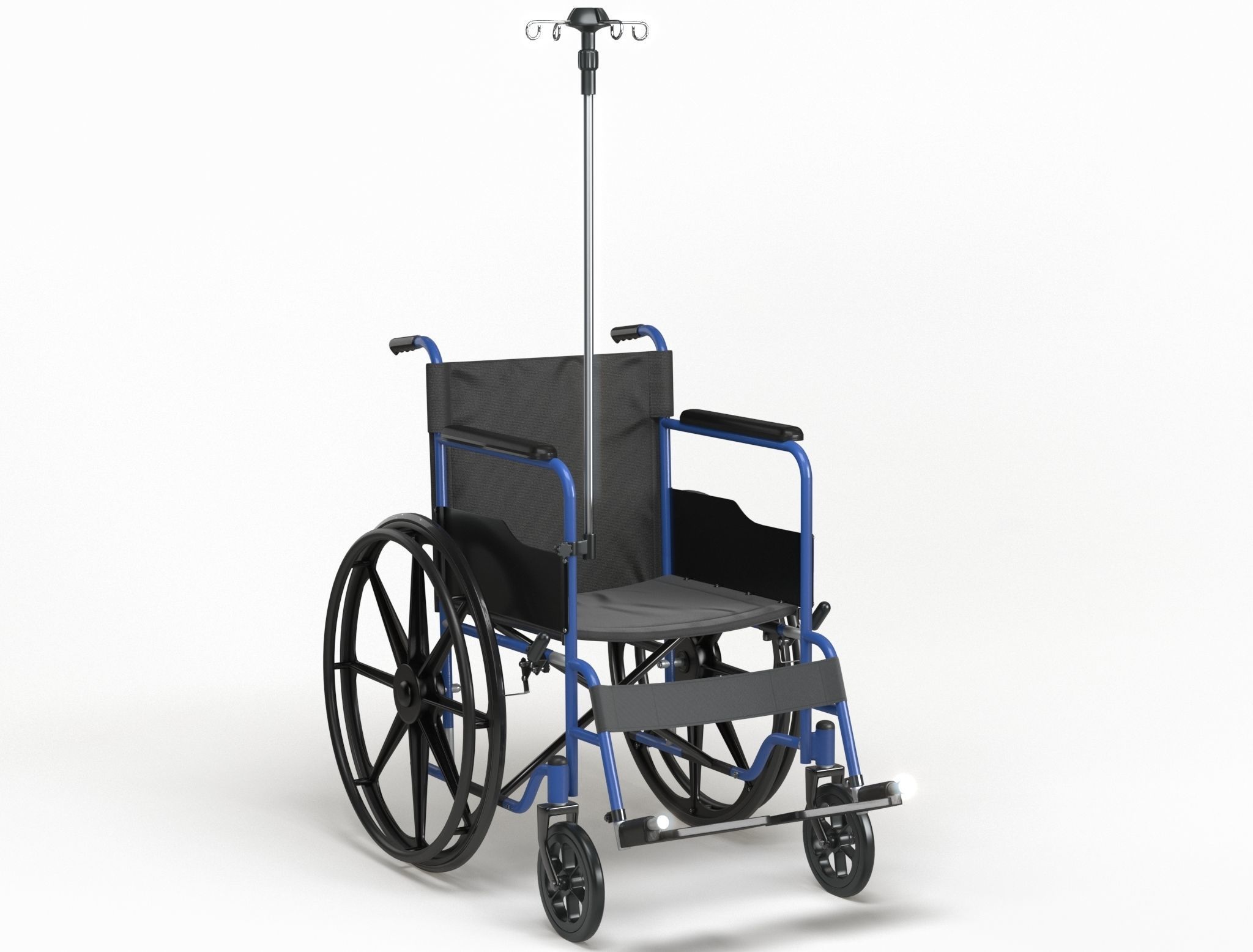 Wheel Chair  Low-poly 3D model_3