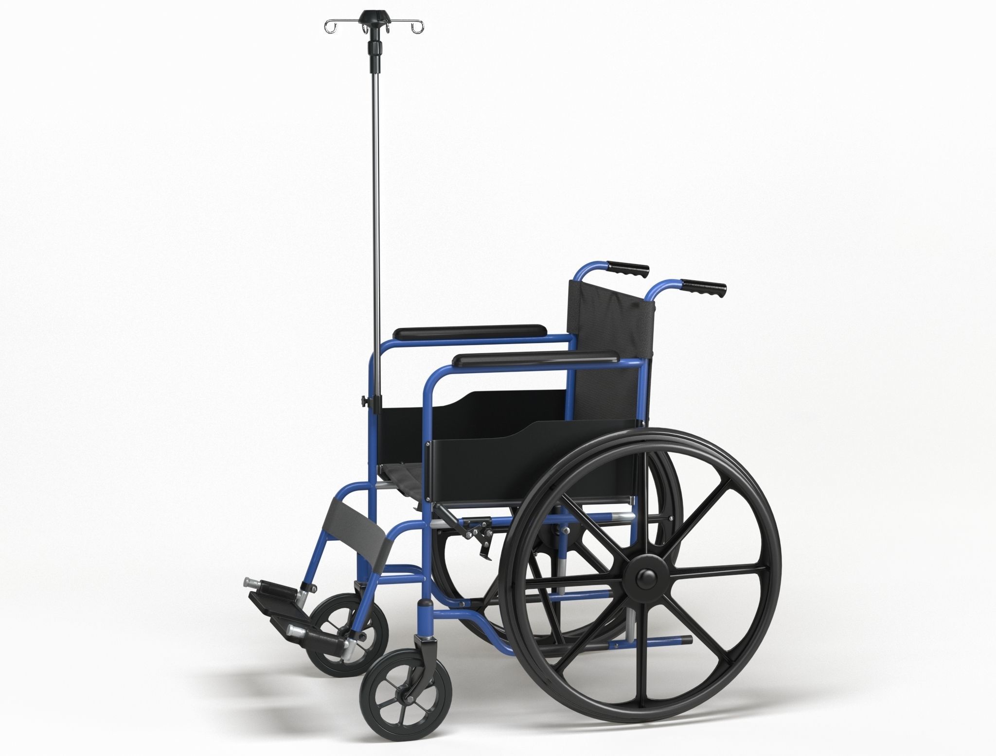 Wheel Chair  Low-poly 3D model_13