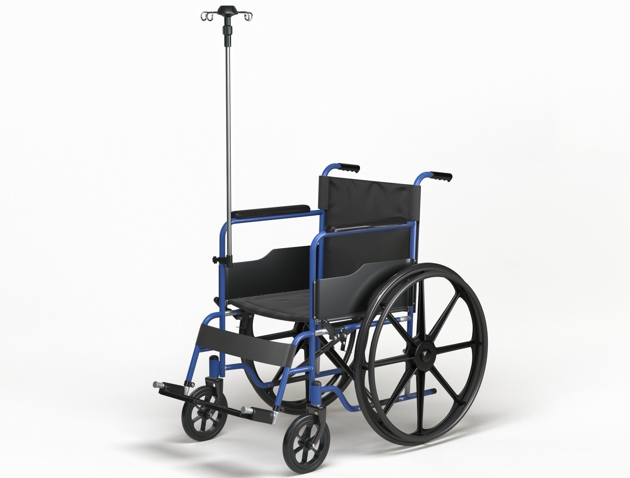 Wheel Chair  Low-poly 3D model_14