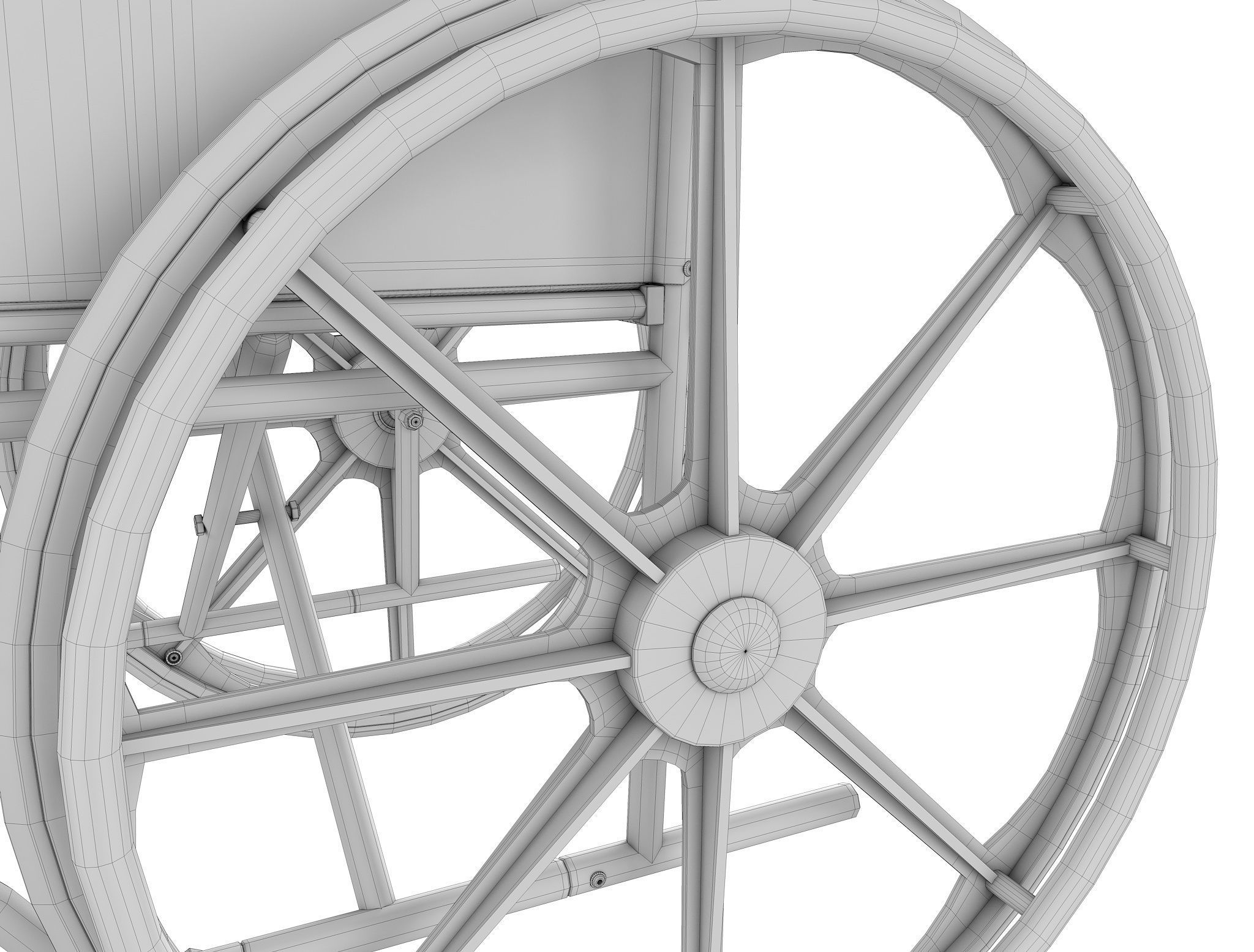 Wheel Chair  Low-poly 3D model_33