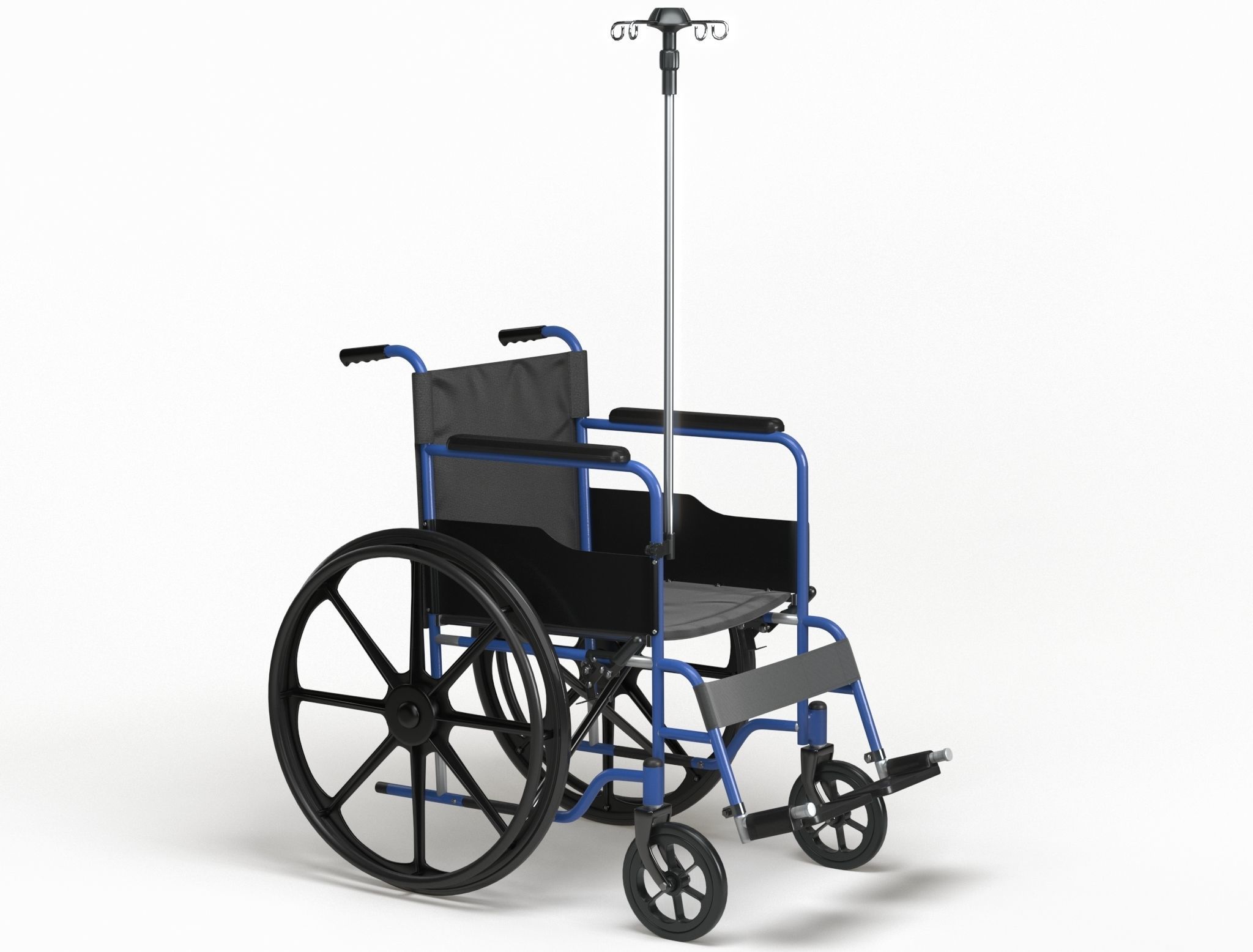 Wheel Chair  Low-poly 3D model_4