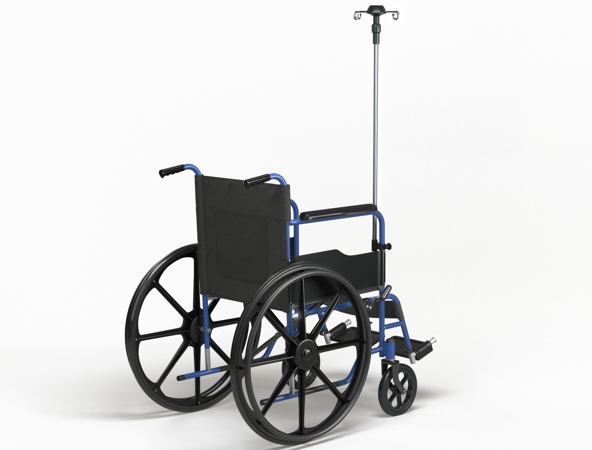 Wheel Chair  Low-poly 3D model_7