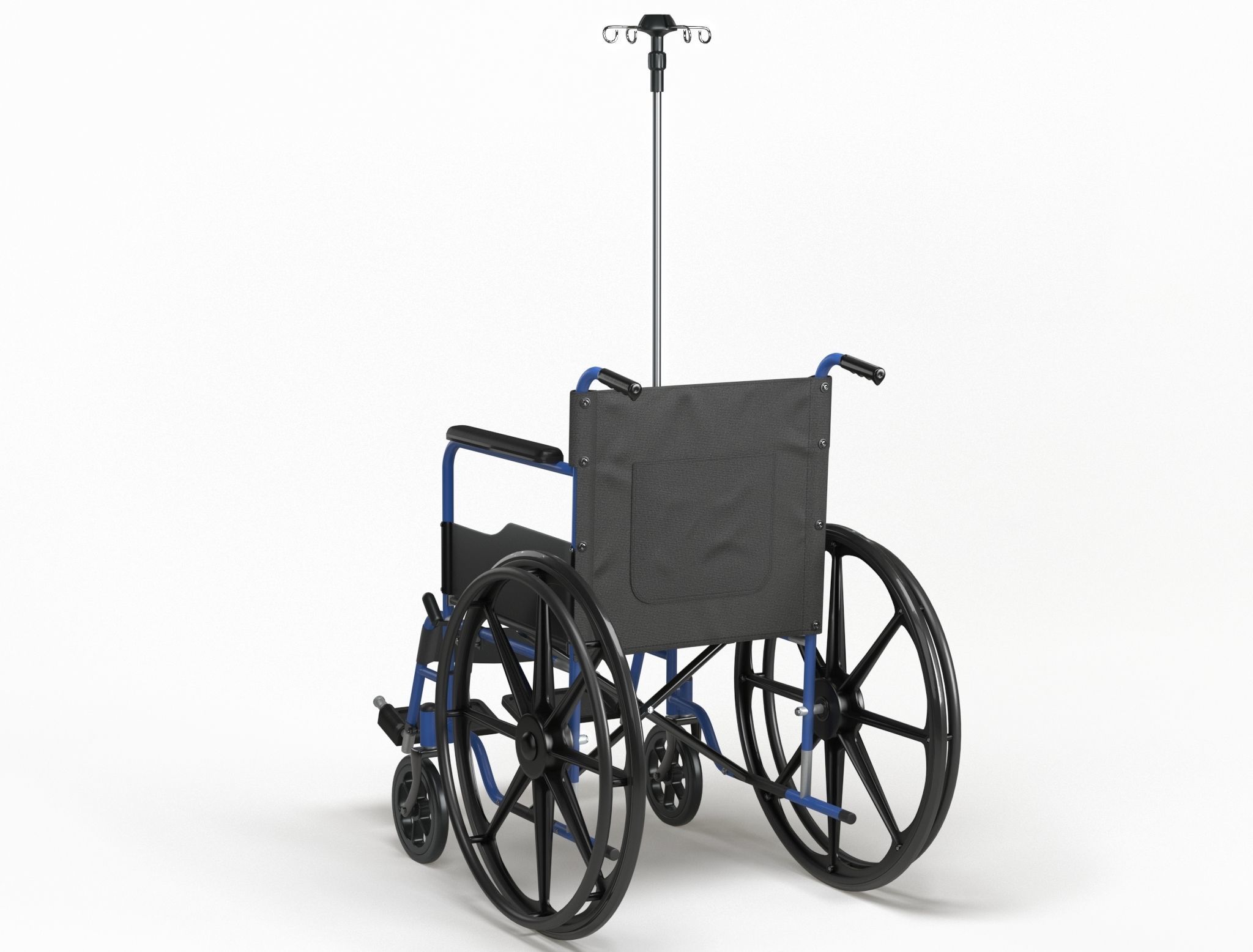 Wheel Chair  Low-poly 3D model_10